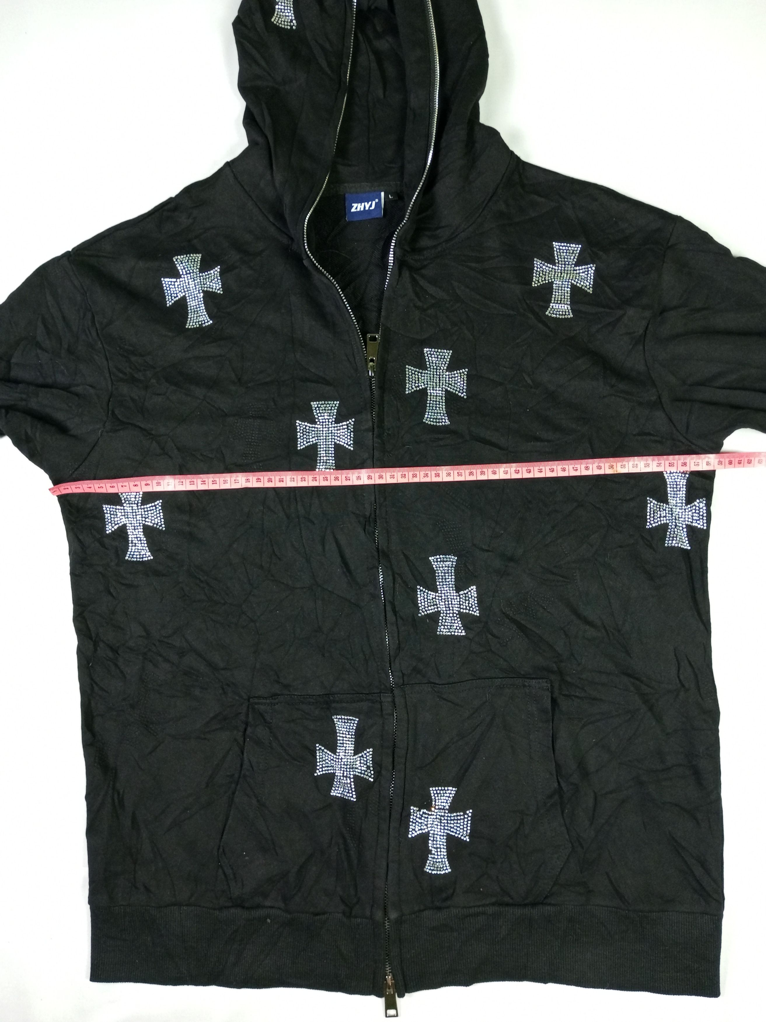 If Six Was Nine ZHYZ Cross Pattern Black Full Over Zip Hoodie CH Style Size US L / EU 52-54 / 3 - 9 Thumbnail