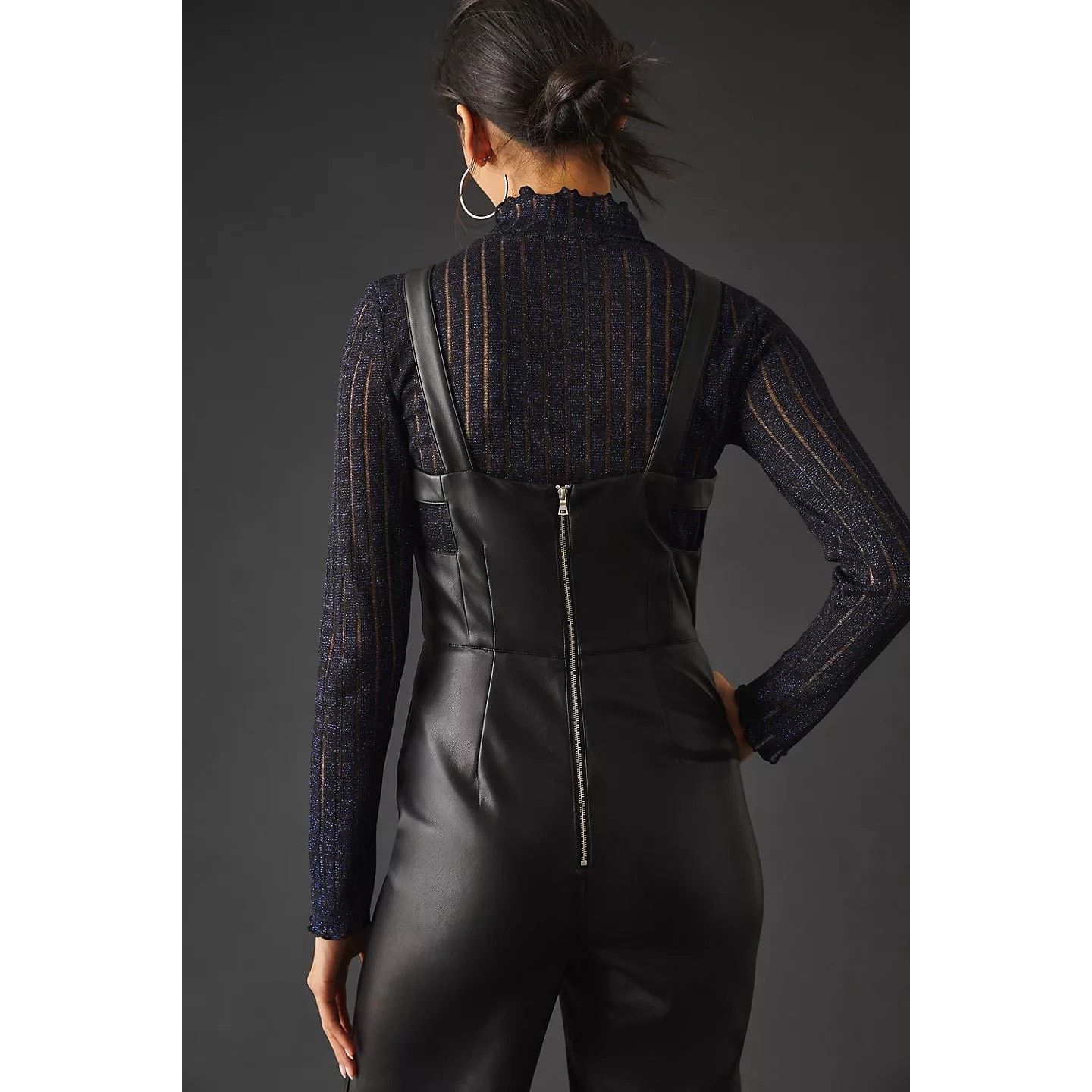 Anthropologie Anthropologie Avec Les Filles Faux Leather Jumpsuit SMALL Size 28" / US 6 / IT 42 - 3 Thumbnail