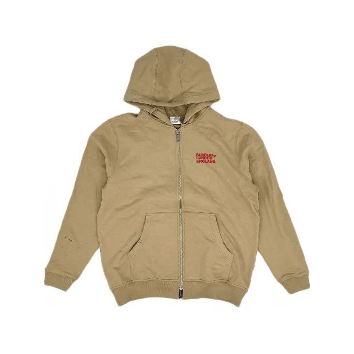 Burberry Burberry Burberry Logo Printed Zip-Up Hooded Sweatshirt-25 Size US L / EU 52-54 / 3 - 1 Thumbnail