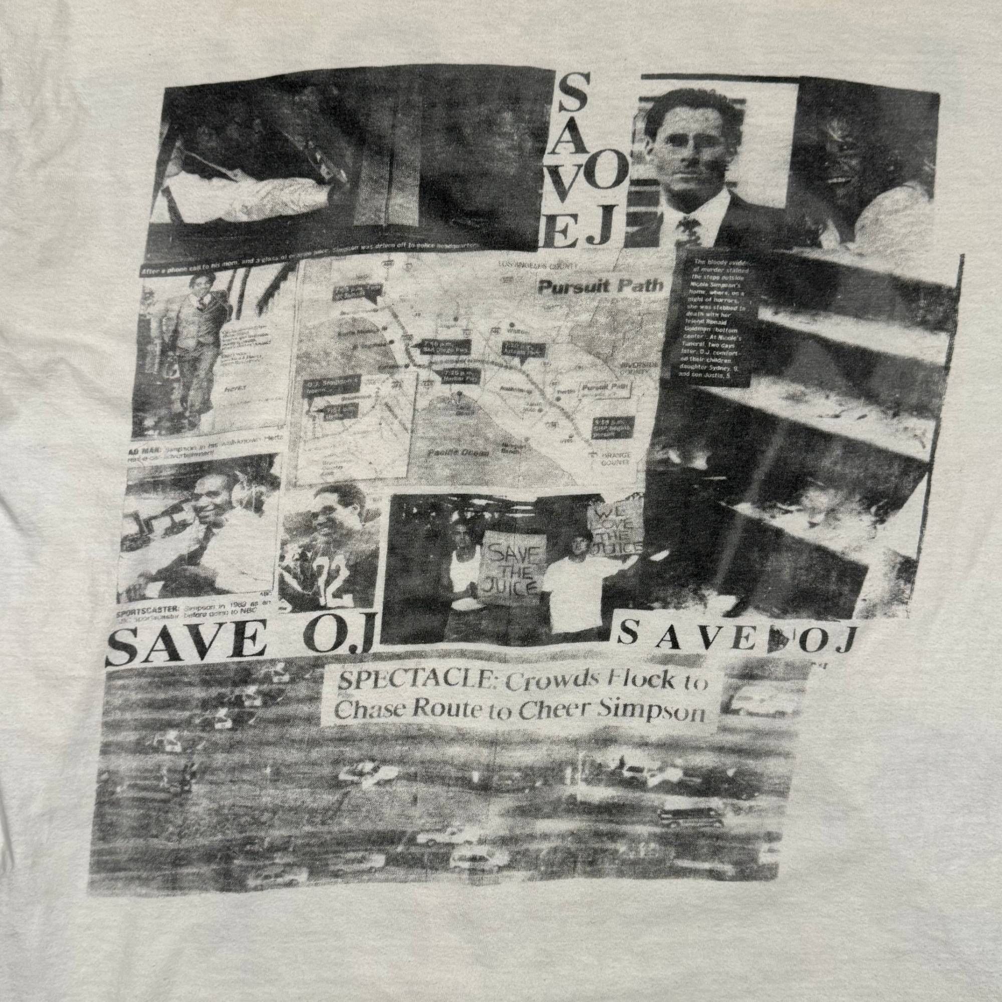 Vintage 90s OJ Simpson Vintage Trial T-Shirt Size US XL / EU 56 / 4 - 3 Thumbnail