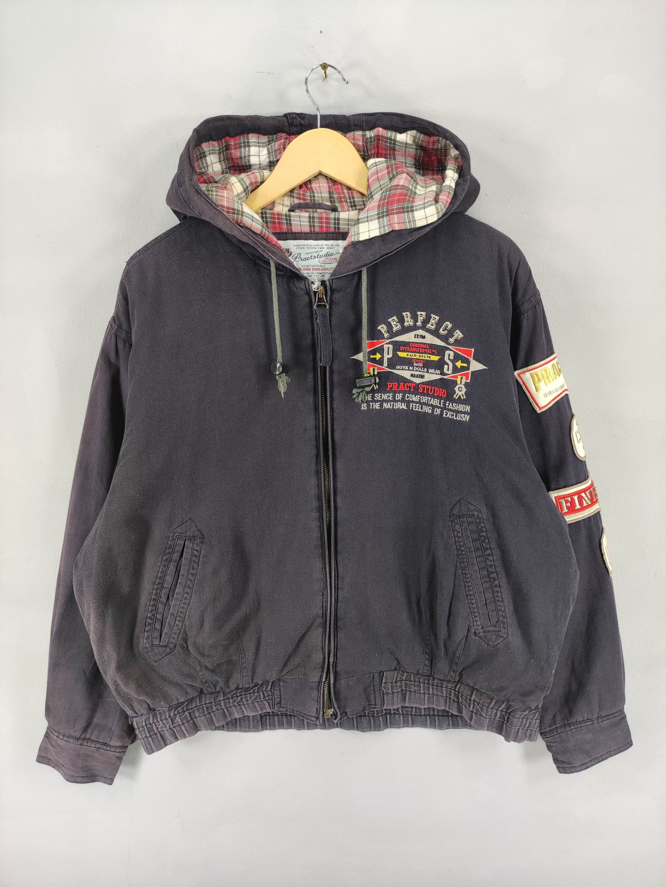Vintage Vintage Pract Studio Patch Faded Jacket Hoodie Zipper Size US L / EU 52-54 / 3 - 1 Thumbnail