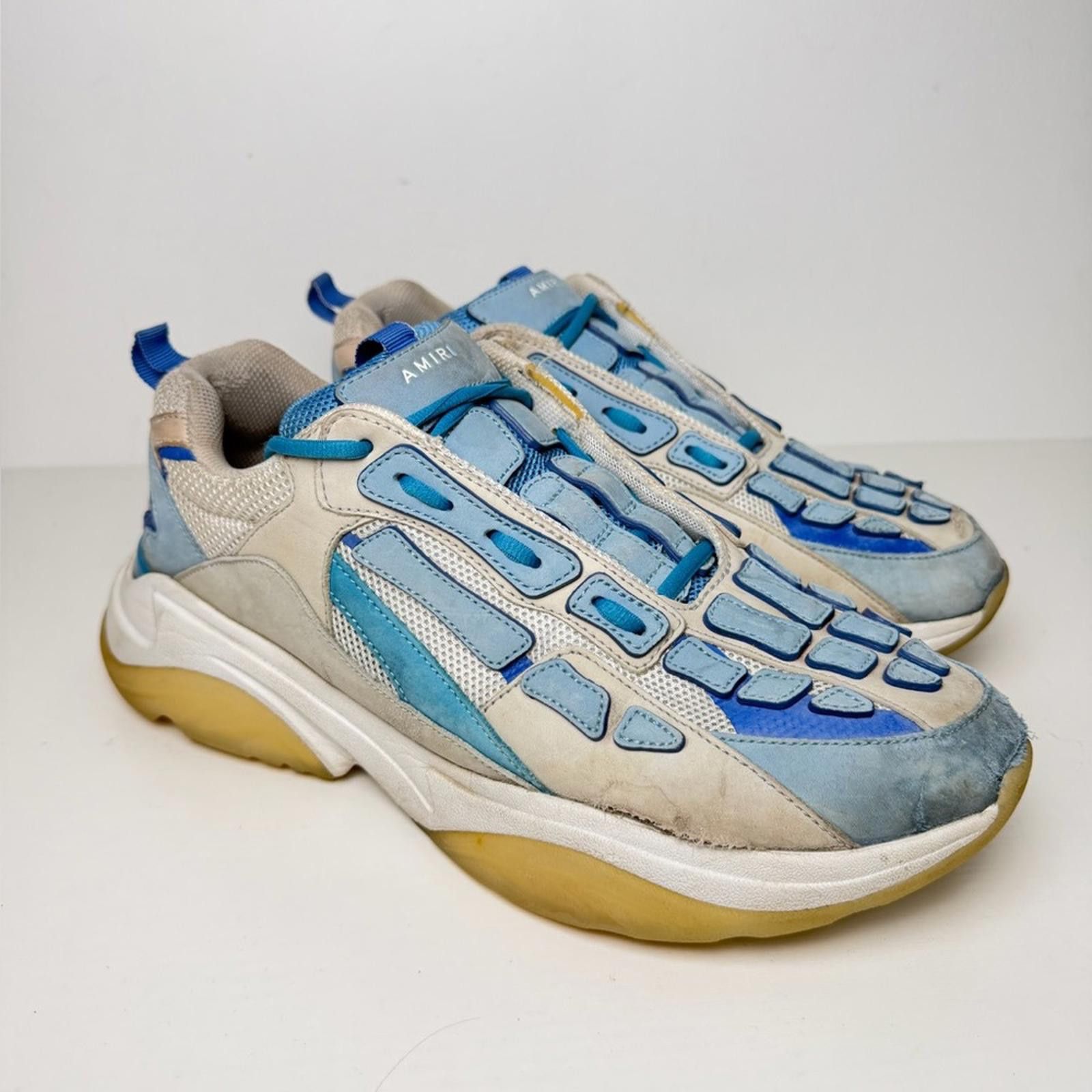 Amiri Amiri Bone Runner Sneakers Men’s SZ 46 US 13 Blue White Gum Size US 13 / EU 46 - 1 Thumbnail