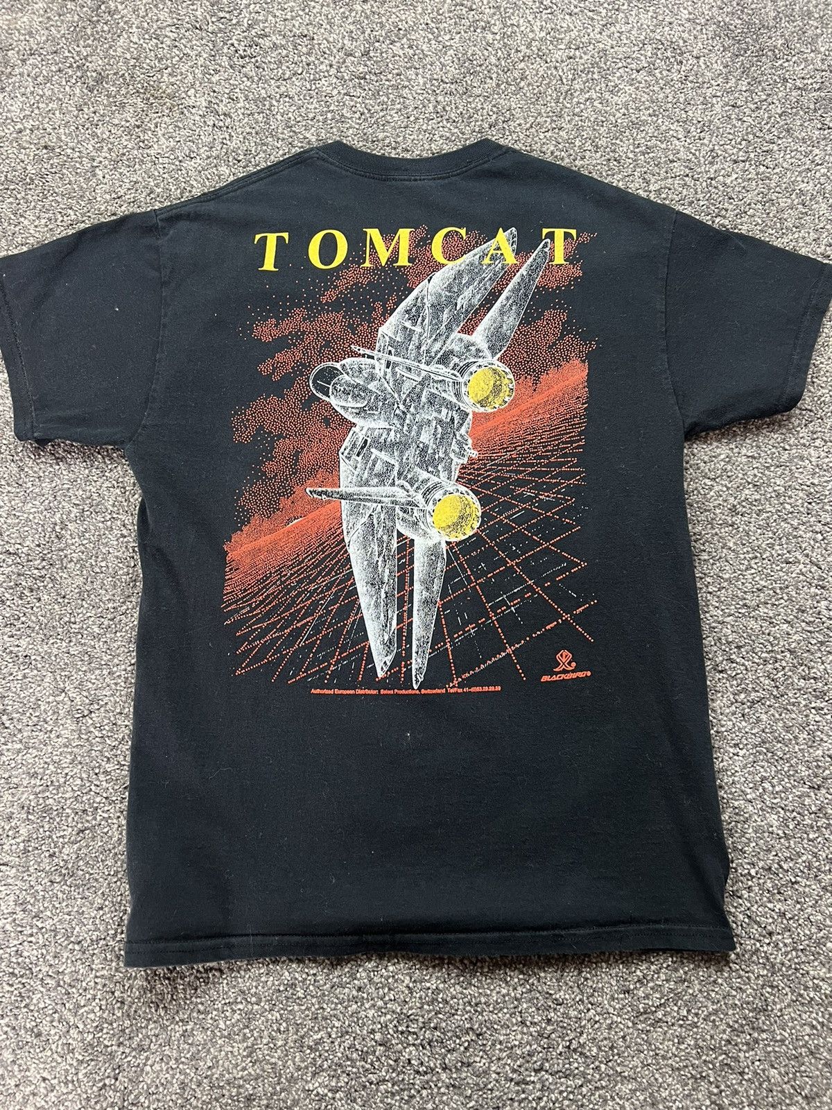 Gildan Vintage F-14 Tomcat Fighter Jet All Over Print Black Shirt Size US M / EU 48-50 / 2 - 5 Thumbnail