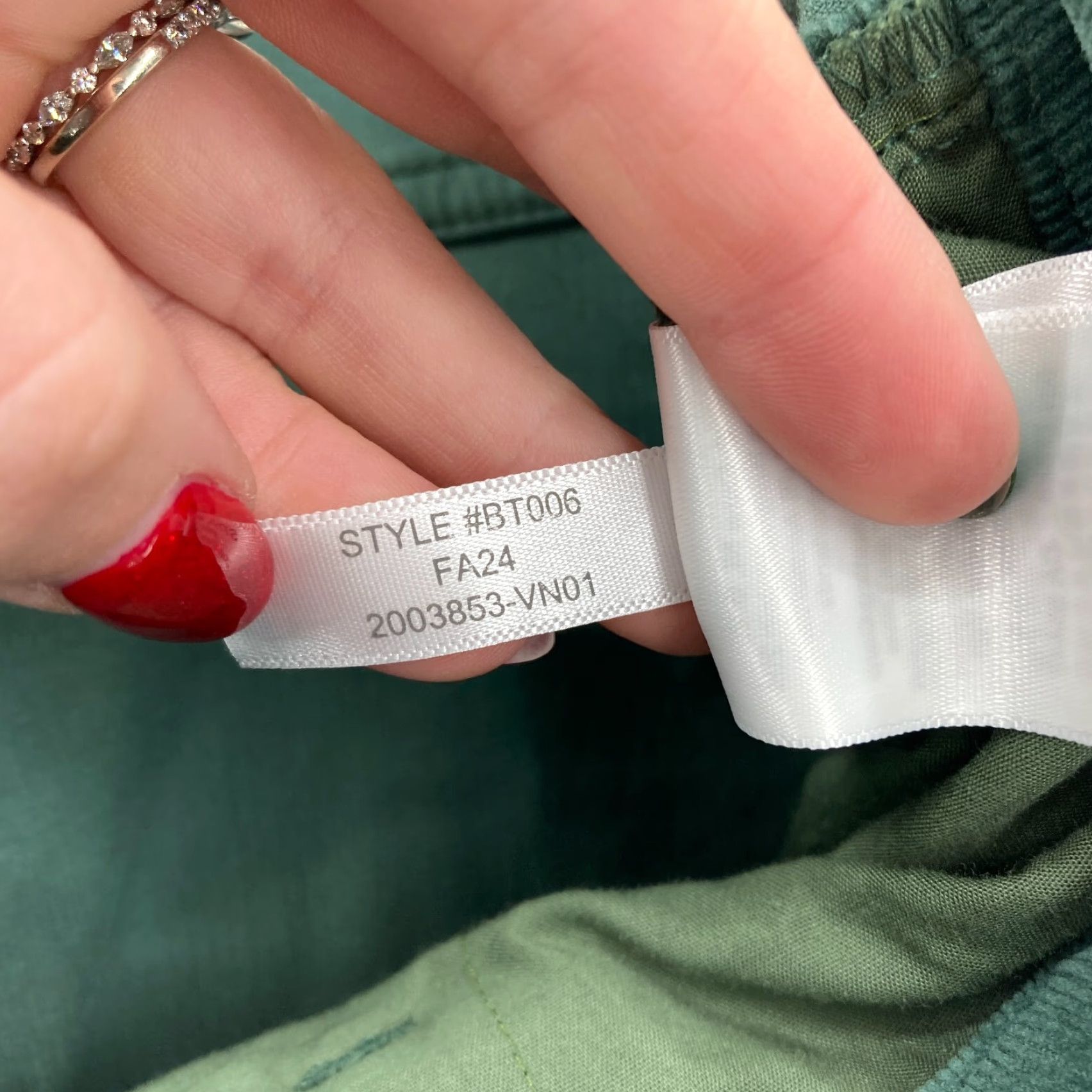 J.Crew J.CREW Corduroy Essential Straight Pants Women's 30 Green Stretch Casual Preppy Size 24" / US 00 / IT 34 - 7 Thumbnail