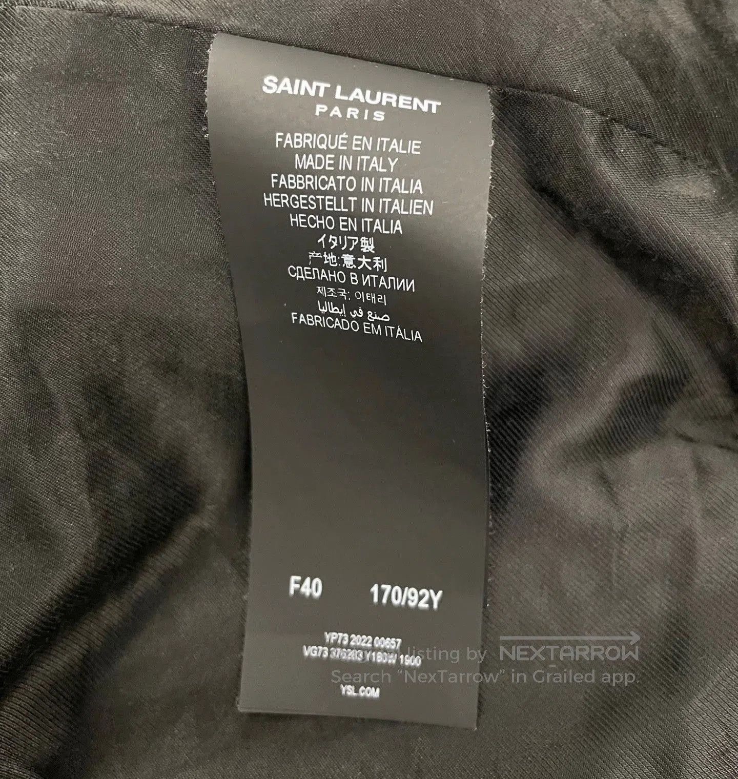 Saint Laurent Paris Saint Laurent Black White Baseball Jacket. Size US XXS / EU 40 - 6 Thumbnail