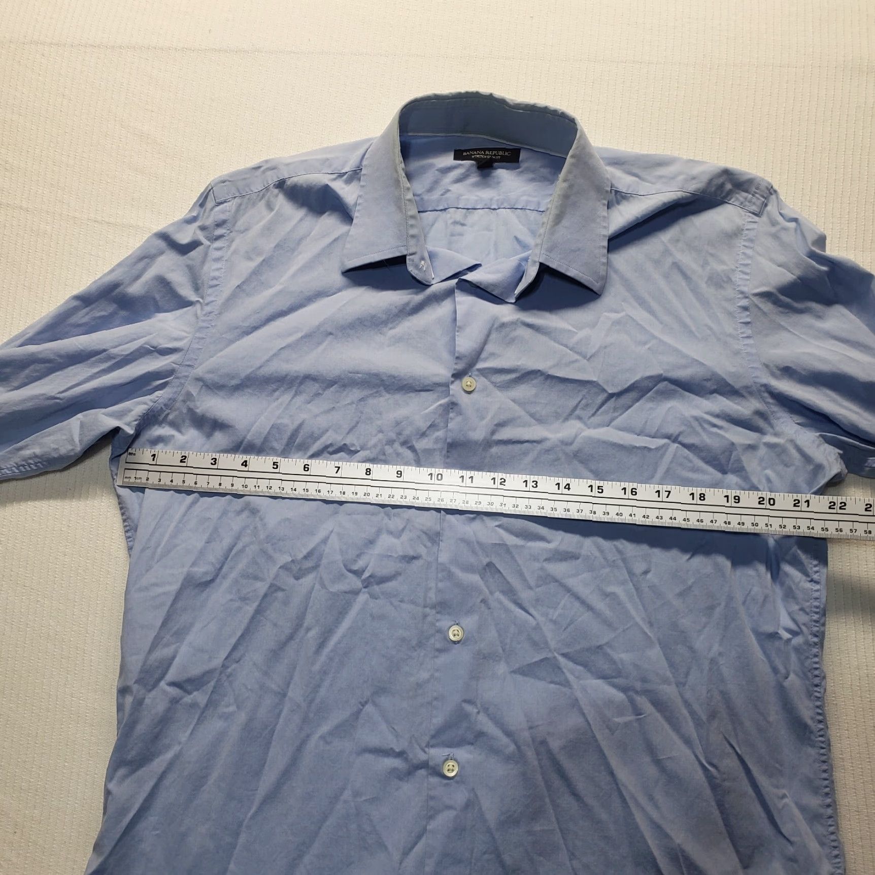 Banana Republic Banana Republic Shirt Adult Men L Blue Slim Button-Up Long Sleeve Regular Cotton Casual Business Travel Party/Cocktail Knit? Size US L / EU 52-54 / 3 - 3 Thumbnail