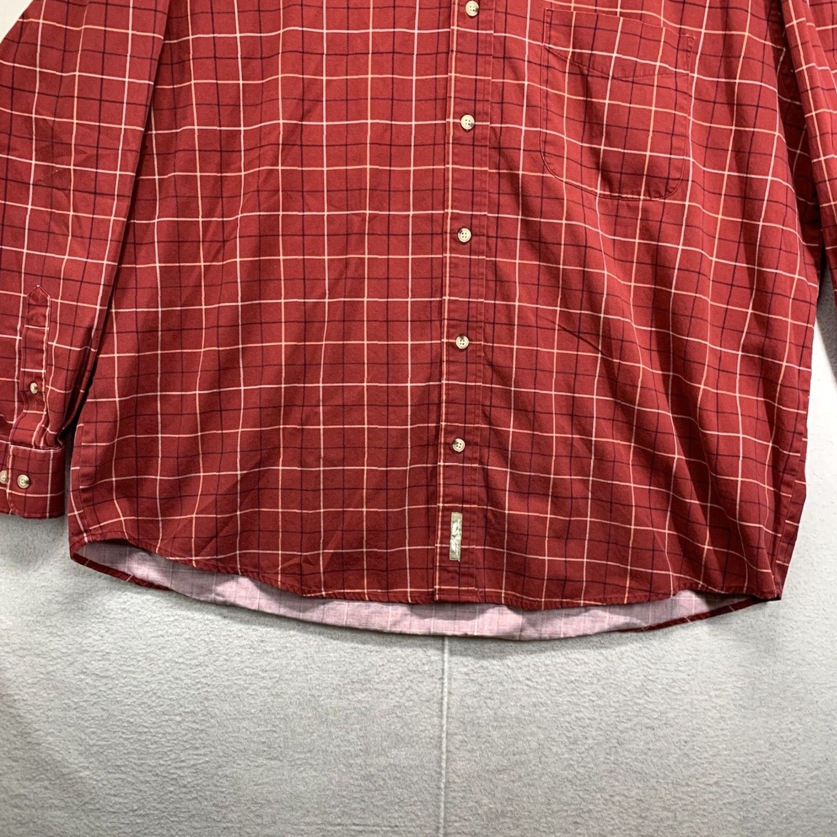 Vintage Natural Issue Men's Wrinkle-Free Plaid Button-Down Shirt 2XL Red Outdoor Classic Size US XXL / EU 58 / 5 - 6 Thumbnail
