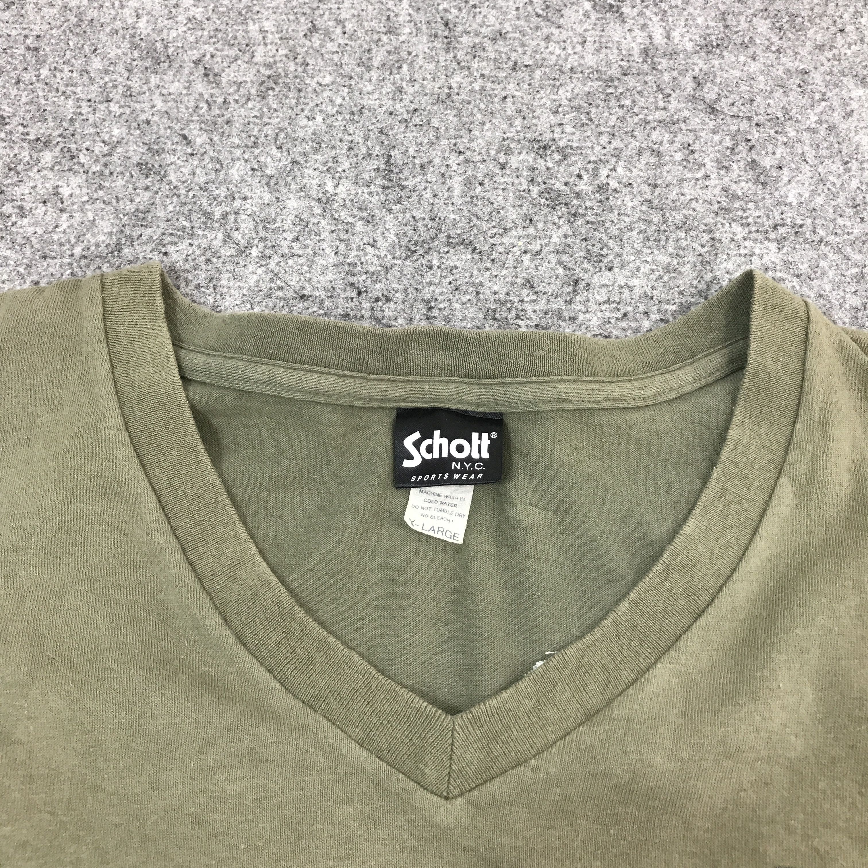 Schott schott v-neck tshirts Size US XL / EU 56 / 4 - 5 Thumbnail