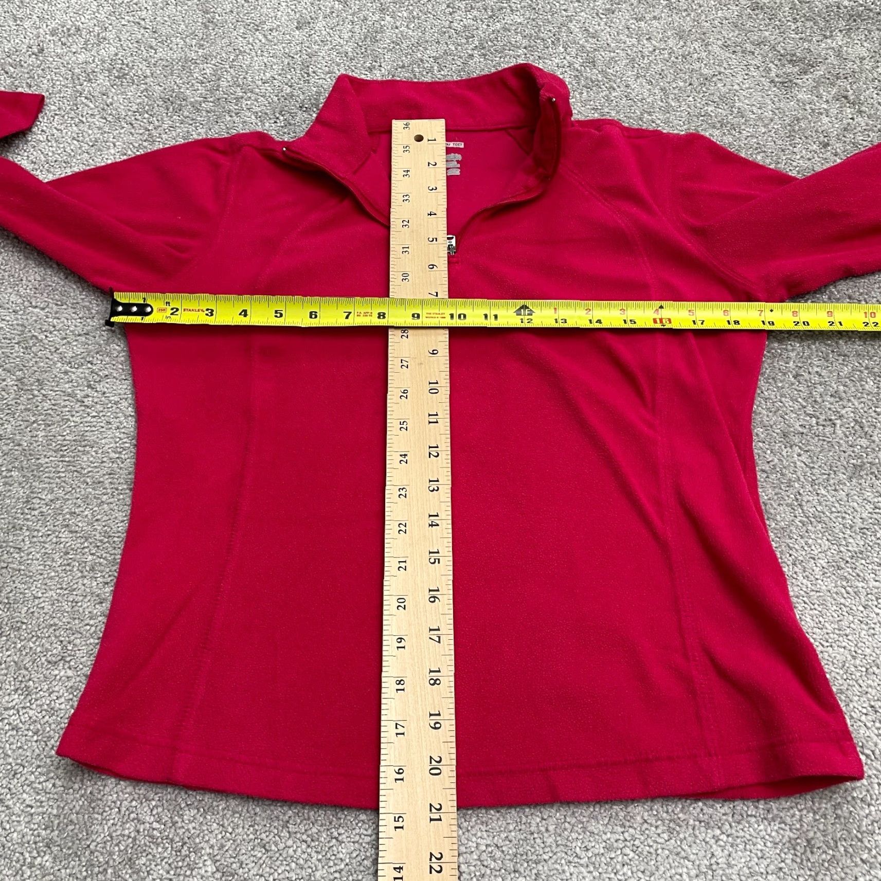 Vintage Columbia Fleece Jacket Women Red Small 1/4 Zip Lightweight Outdoor Casual Regular Fit Size S / US 4 / IT 40 - 7 Thumbnail