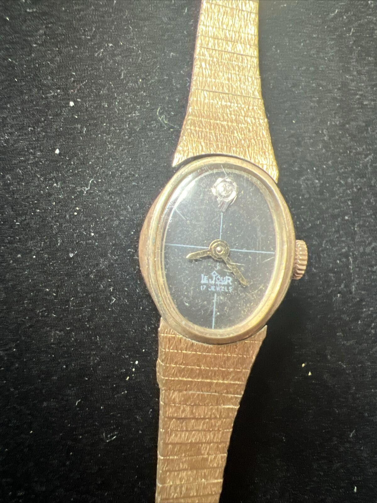 Designer Vtg Le Jour Women's watch 17 Jewels 10K RPG Manual Wind Size ONE SIZE - 1 Thumbnail