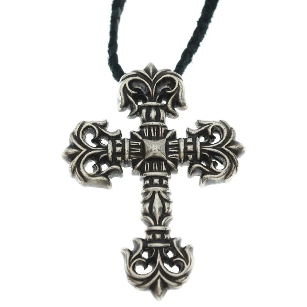 Chrome Hearts Chrome Hearts Small Filligree pendant Leather blaid necklace Size ONE SIZE - 3 Thumbnail