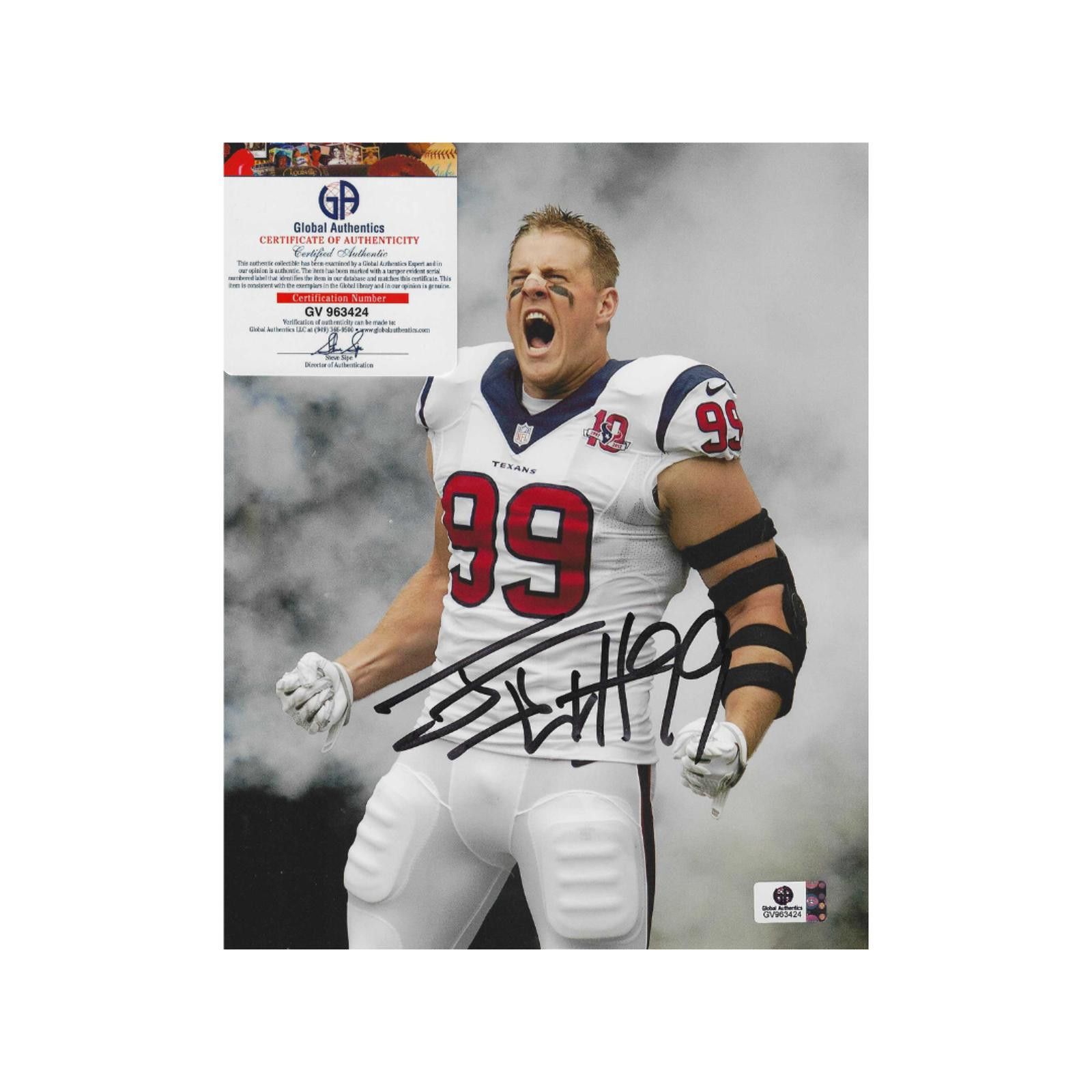 Other J.J. Watt Houston Texans Autographed 8x10 Photo coa W/Frame Size ONE SIZE - 4 Thumbnail