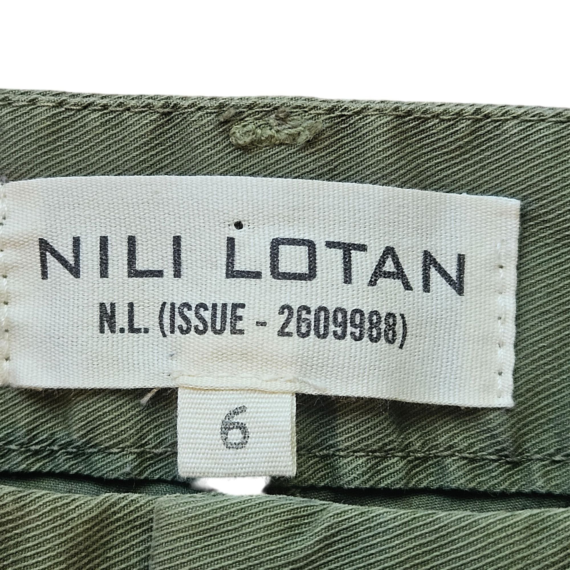 Nili Lotan Nili Lotan Women Olive Stripe Pant M Utility Tailored Parisi Size 28" / US 6 / IT 42 - 5 Thumbnail