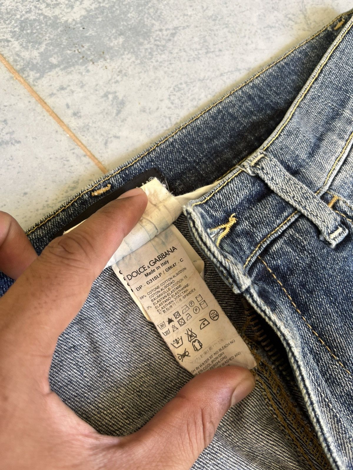 Dolce & Gabbana 💥Luxury Authentic D&G SS15 Blue Faded Denim Made In Italy Size US 31 - 12 Thumbnail