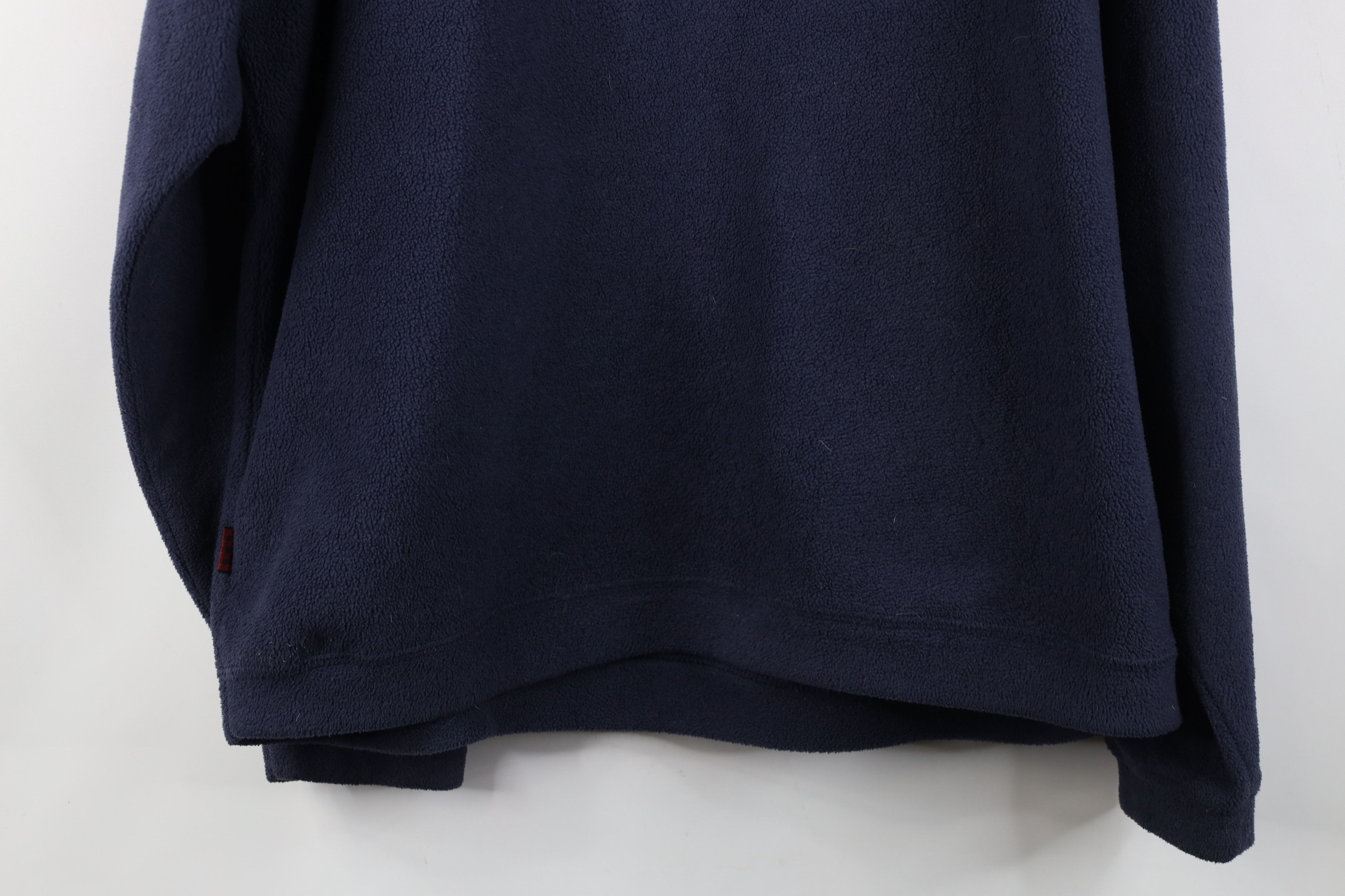 Woolrich Woolen Mills Vintage 90s Woolrich Blank Fleece Hoodie Sweatshirt Blue Size US L / EU 52-54 / 3 - 13 Thumbnail