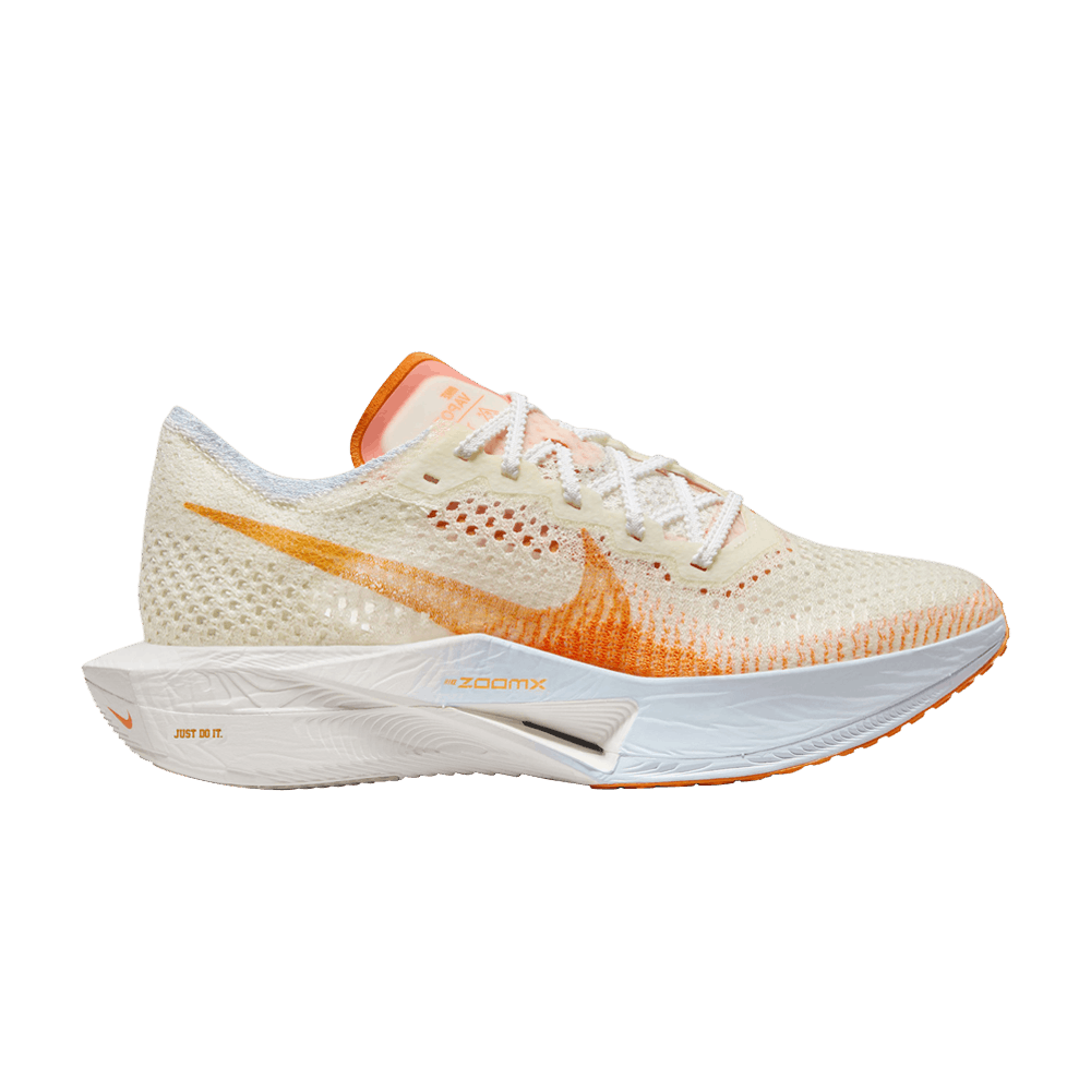 image of Nike Wmns Zoomx Vaporfly 3 Bright Mandarin Shoes in Cream, Women's (Size 7)