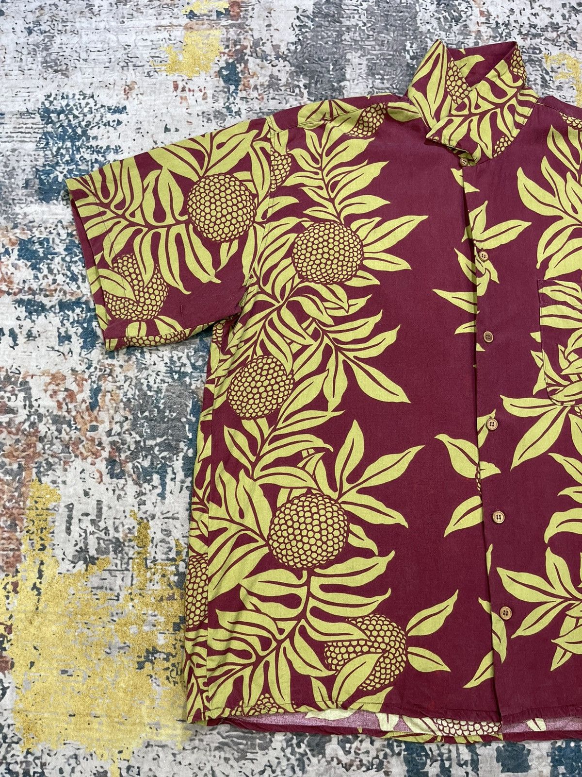 Vintage Vintage Block Buster Rayon Aloha Hawaiian Shirt Size US L / EU 52-54 / 3 - 3 Thumbnail