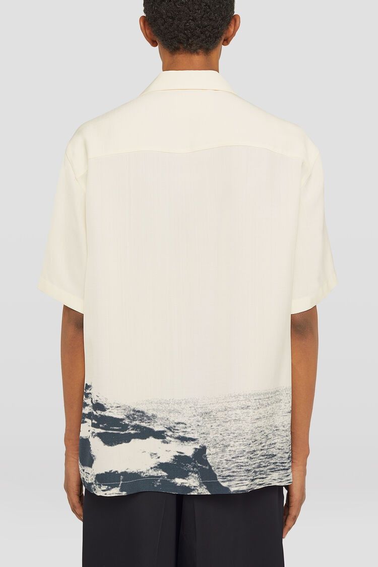 Jil Sander o1w1db10825 Printed Shirt in Cream Size US L / EU 52-54 / 3 - 5 Thumbnail