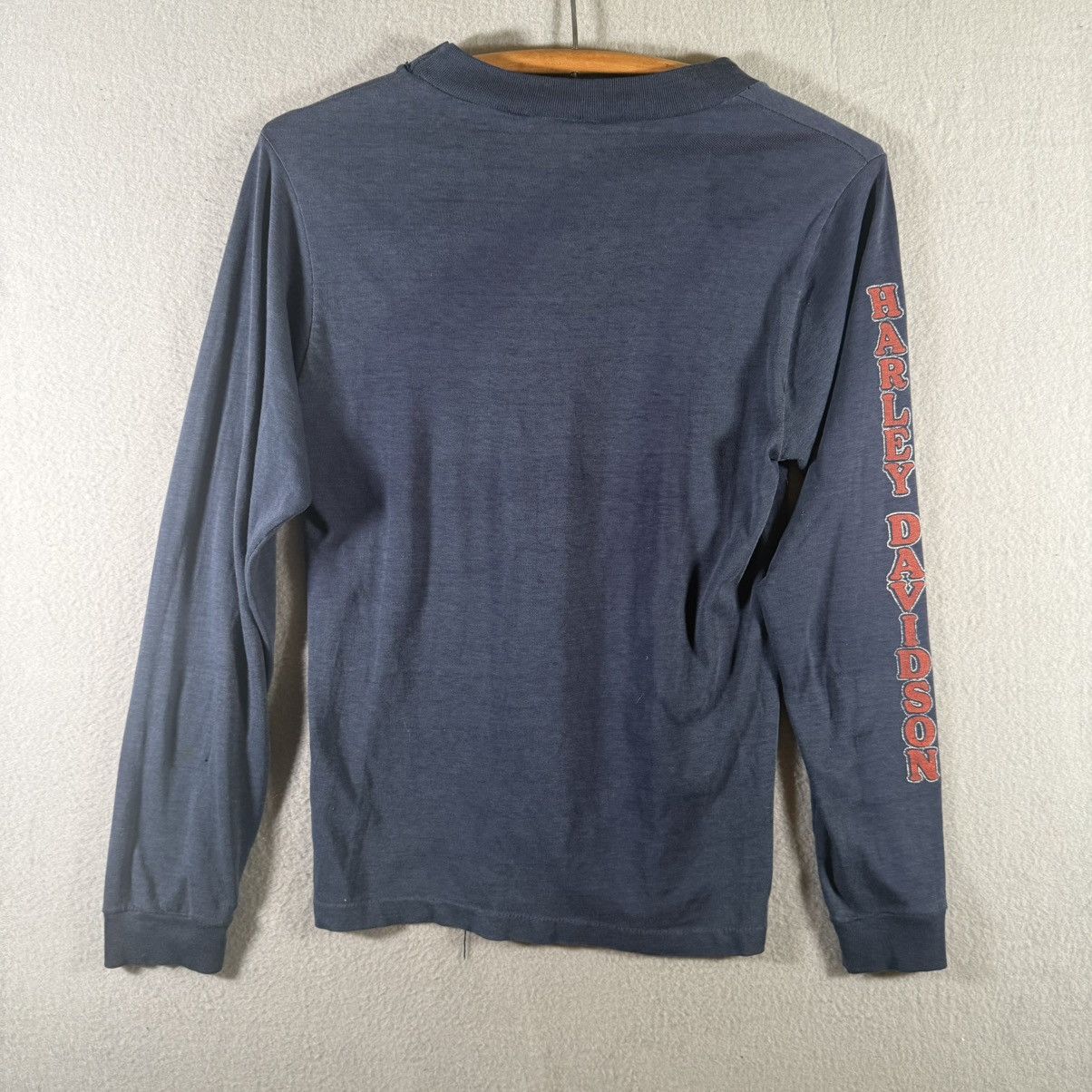 Harley Davidson Vintage 70's Harley Davidson Motorcycle Blue Longsleeve Size US S / EU 44-46 / 1 - 4 Thumbnail