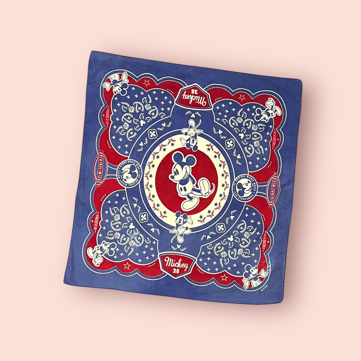 Disney × Mickey Mouse × Vintage VINTAGE DISNEY MICKEY MOUSE BANDANA / HANDKERCHIEF / SCARF Size ONE SIZE - 19 Thumbnail