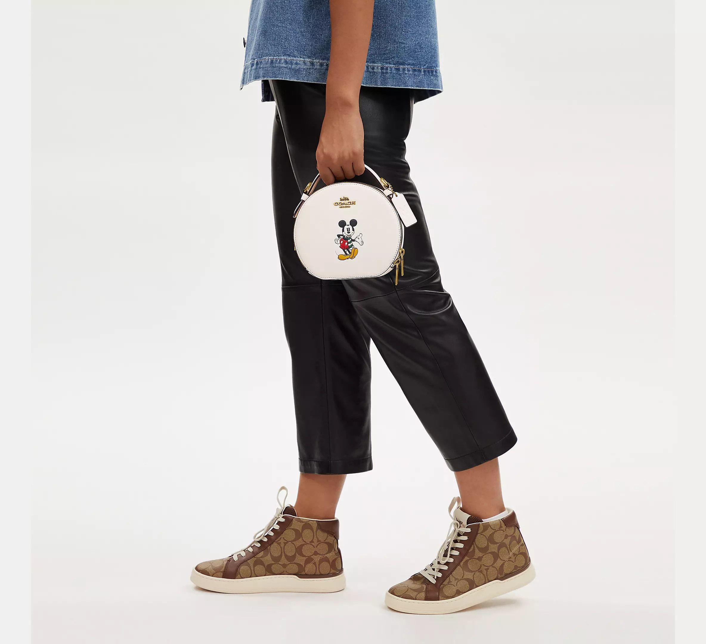 Disney X Coach Canteen Crossbody With Mickey Mouse CM856