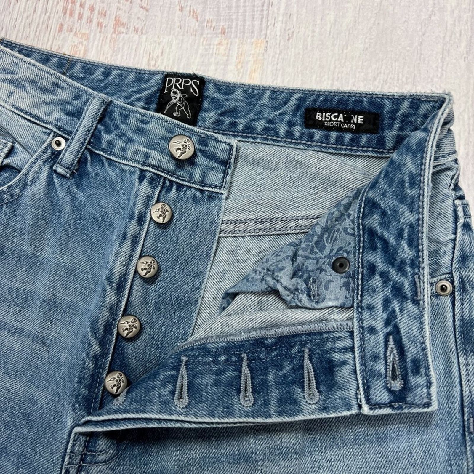 Prps PRPS Biscayne High Rise Crop Frayed Hem Jeans Blue Size 28 Size 28" / US 6 / IT 42 - 6 Thumbnail