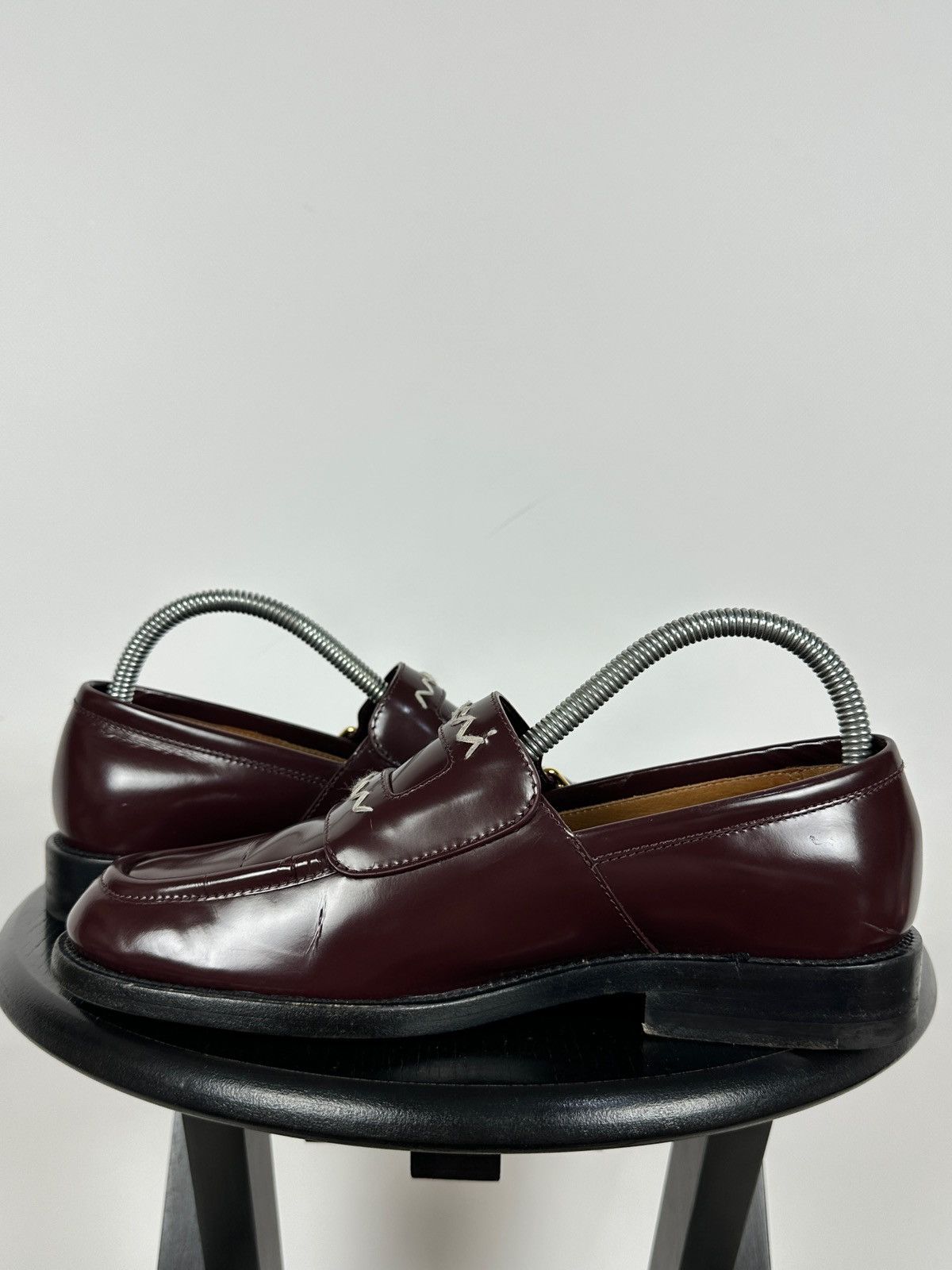Marni Marni Bambi 3.0 Burgundy Leather Double Monk Strap Loafers Size US 8 / IT 38 - 12 Thumbnail