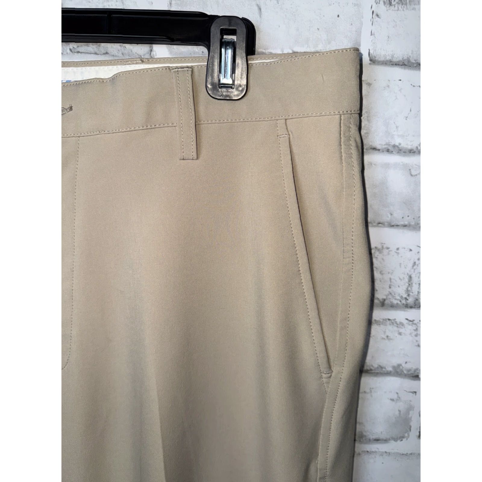 Footjoy FootJoy Pants Golf 34x34 Mens Regular Khaki Beige 5-Pocket Lightweight Stretch Logo Flat Front Modern Preppy Golfing Size US 34 / EU 50 - 2 Thumbnail