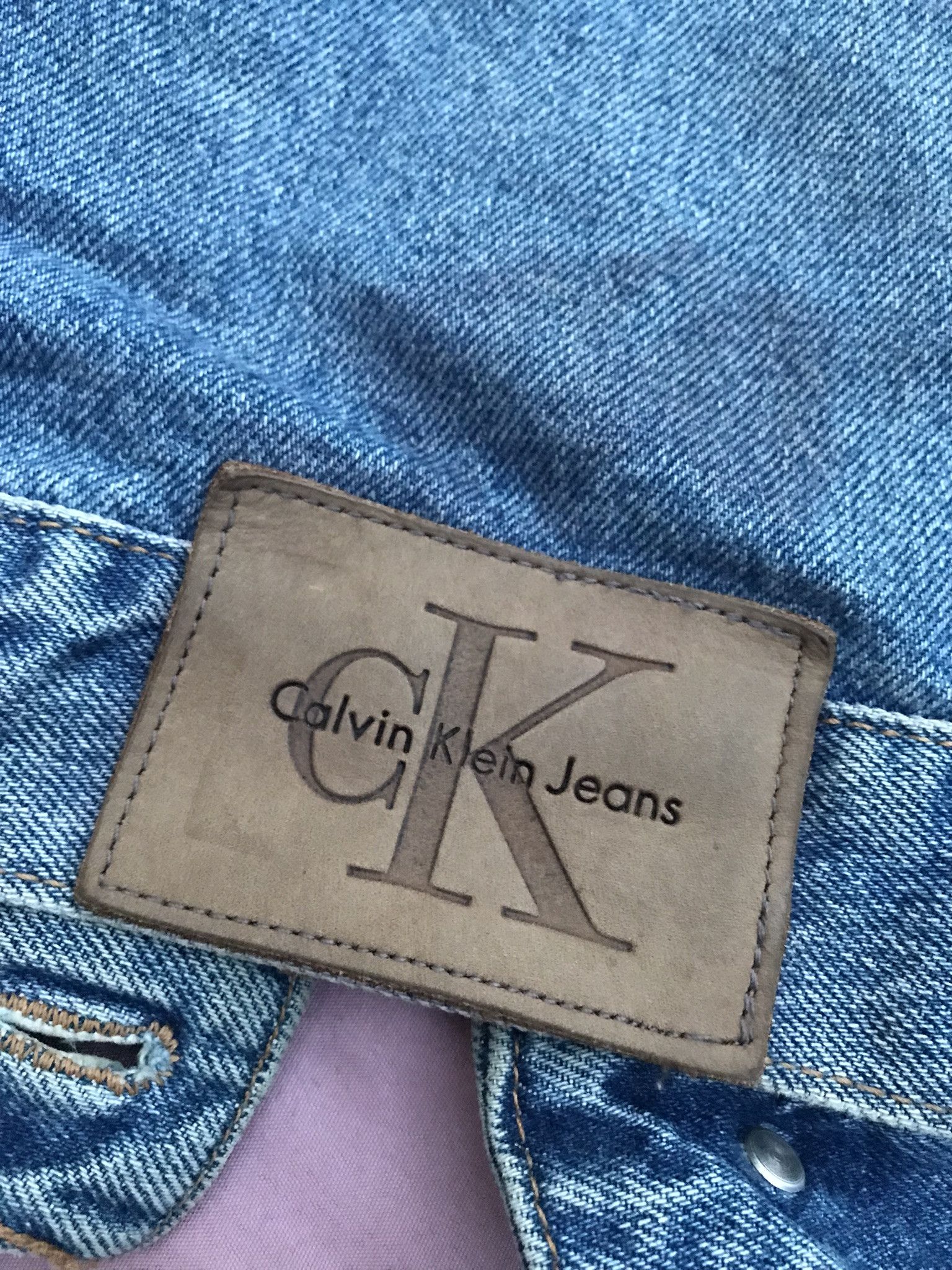 Calvin Klein US MADE CALVIN KLEIN 90s Vintage denim jacket Size US L / EU 52-54 / 3 - 1 Thumbnail
