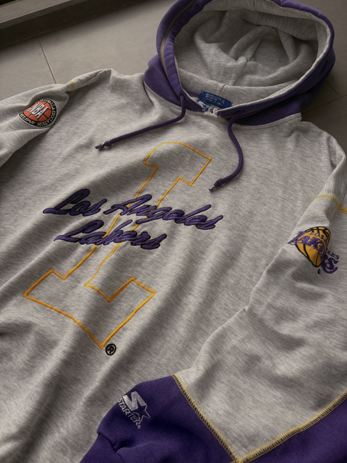 NBA Vintage hoodie LA Lakers Starter 90’s Made in Korea Size US XL / EU 56 / 4 - 3 Thumbnail