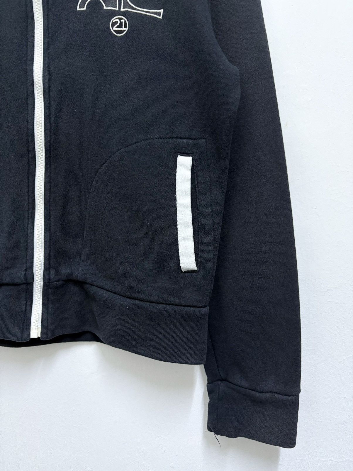 Courreges Vintage 90's Courreges 21 Black Hoodie Zipper Size M / US 6-8 / IT 42-44 - 8 Thumbnail