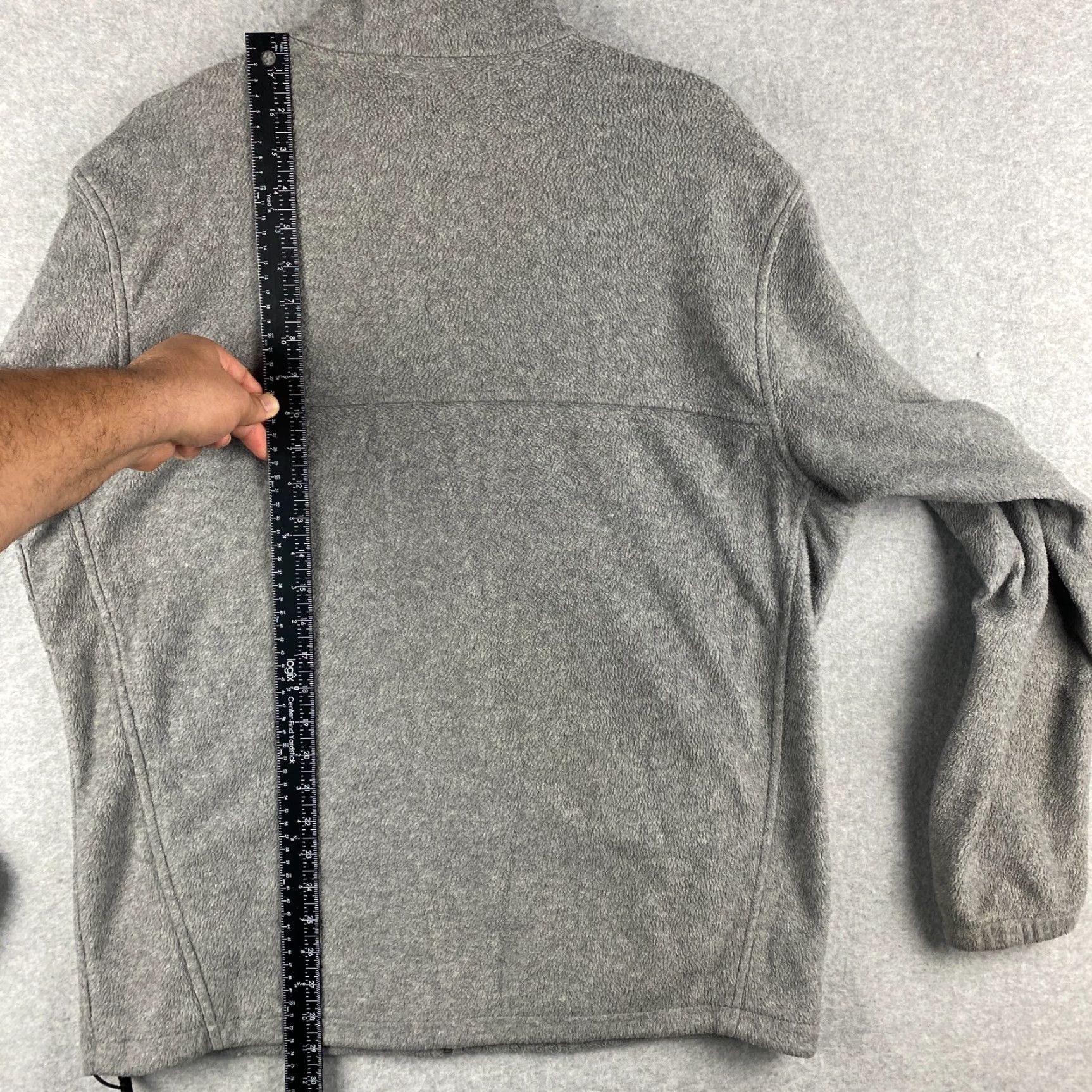 Vintage Columbia Jacket Mens L Gray Fleece Full Zip Casual Windbreaker Regular Fit Front Pockets Logo All Seasons Size US L / EU 52-54 / 3 - 6 Thumbnail