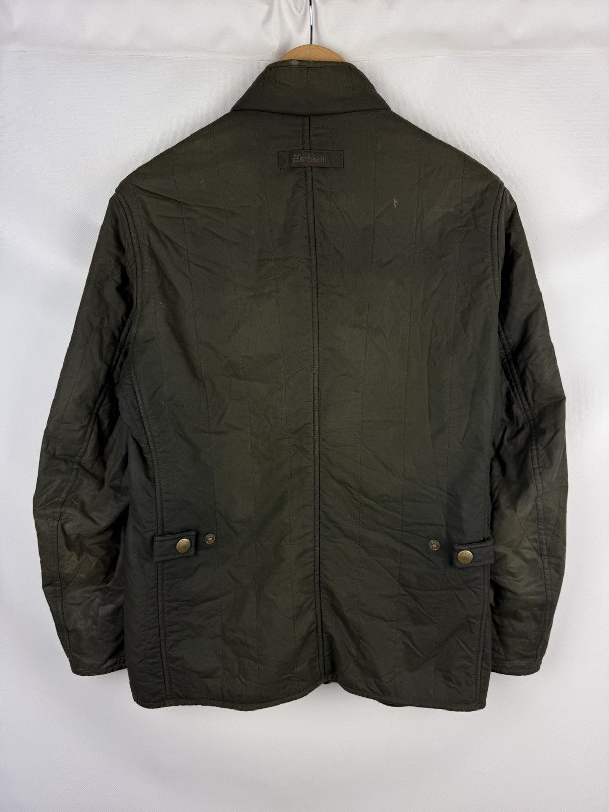 Barbour Barbour Edderton Men’s Quilted Wax Waxed Cotton Jacket Size US S / EU 44-46 / 1 - 14 Thumbnail