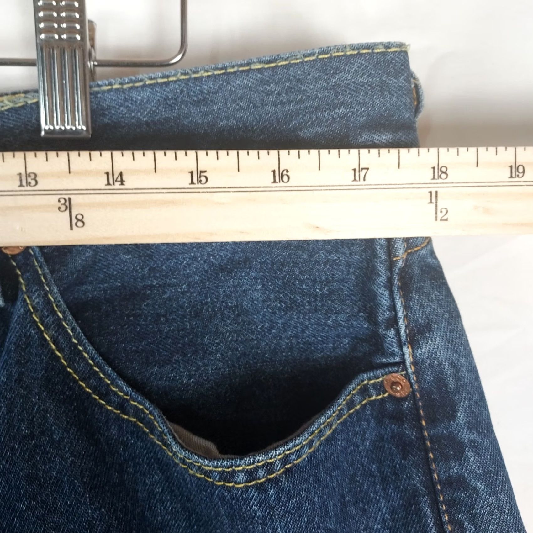 Levi's Levi's 505 Regular Fit Jeans 36x30 Denim Blue Mid Rise 5-Pocket Straight Men's Pants Size US 36 / EU 52 - 7 Thumbnail
