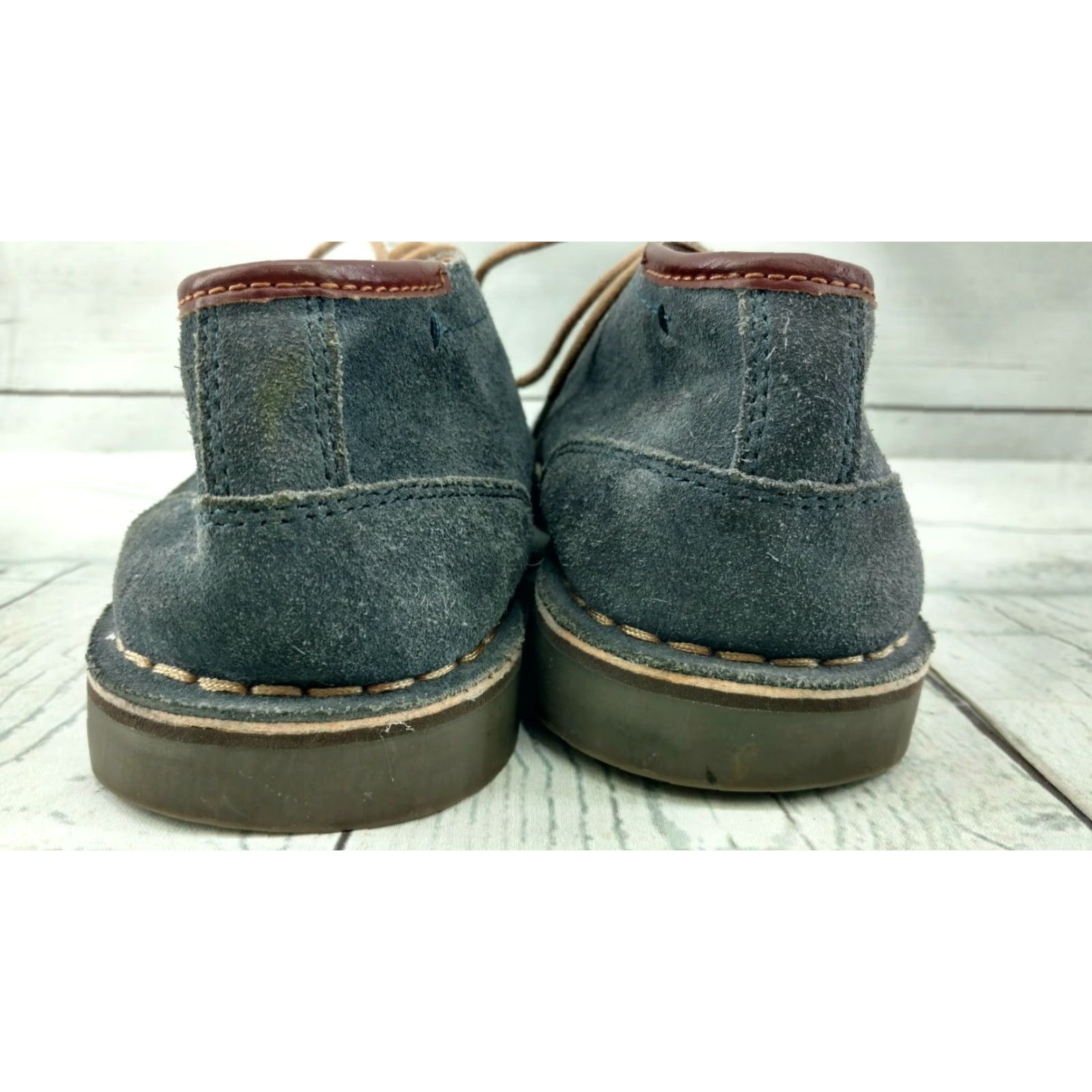 Kenneth Cole Kenneth Cole Reaction Desert Hill Chukka Boot Blue Men 8M Leather Ankle Boots Casual Velvet Perforated Size US 8 / EU 41 - 7 Thumbnail
