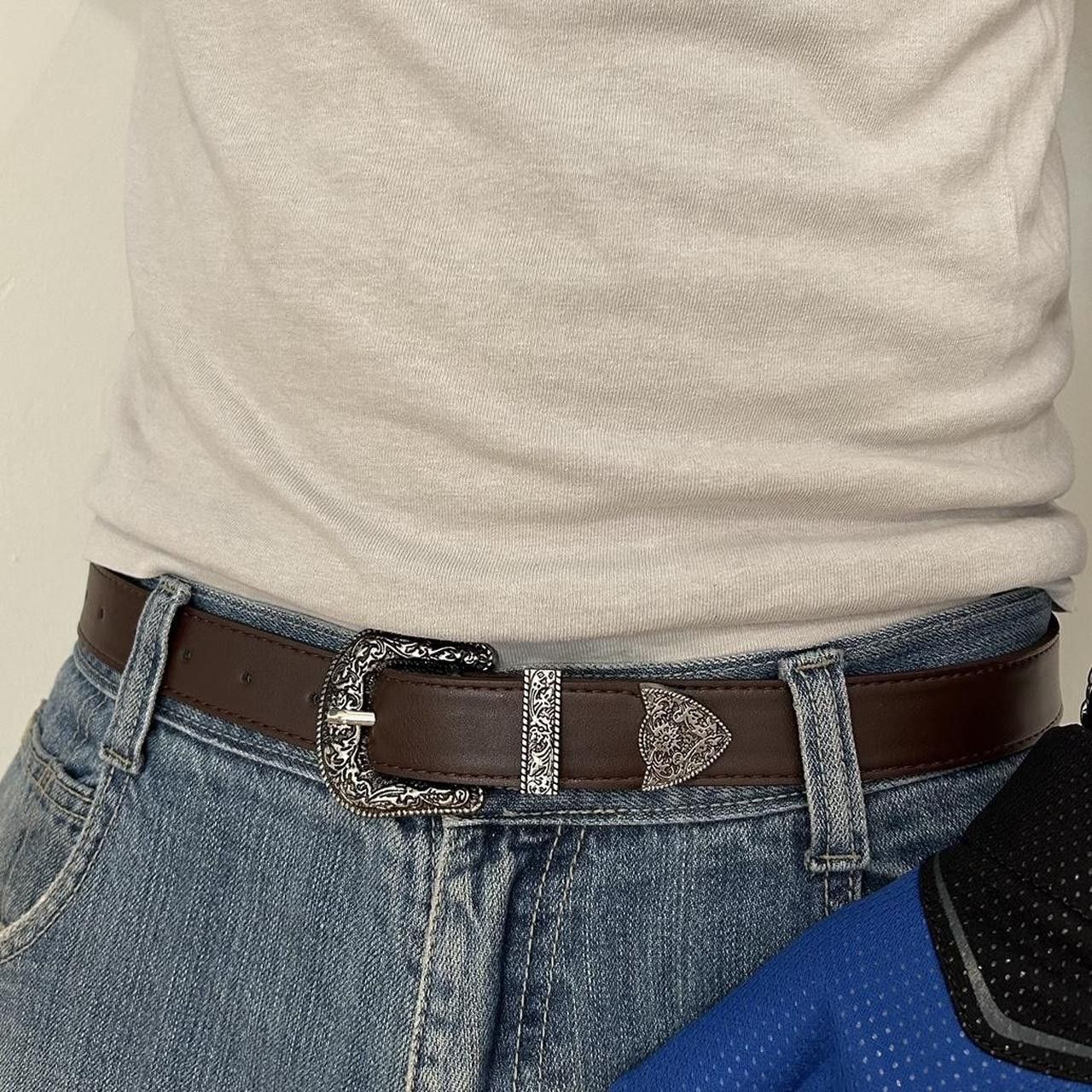 Japanese Brand × Vintage Y2K 2000s Style Coffee Brown Classic Western Belt Size ONE SIZE - 2 Thumbnail