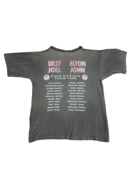 Band Tees × Vintage Vintage 1998 Elton John & Billy Joel Tee Size US XL / EU 56 / 4 - 2 Thumbnail