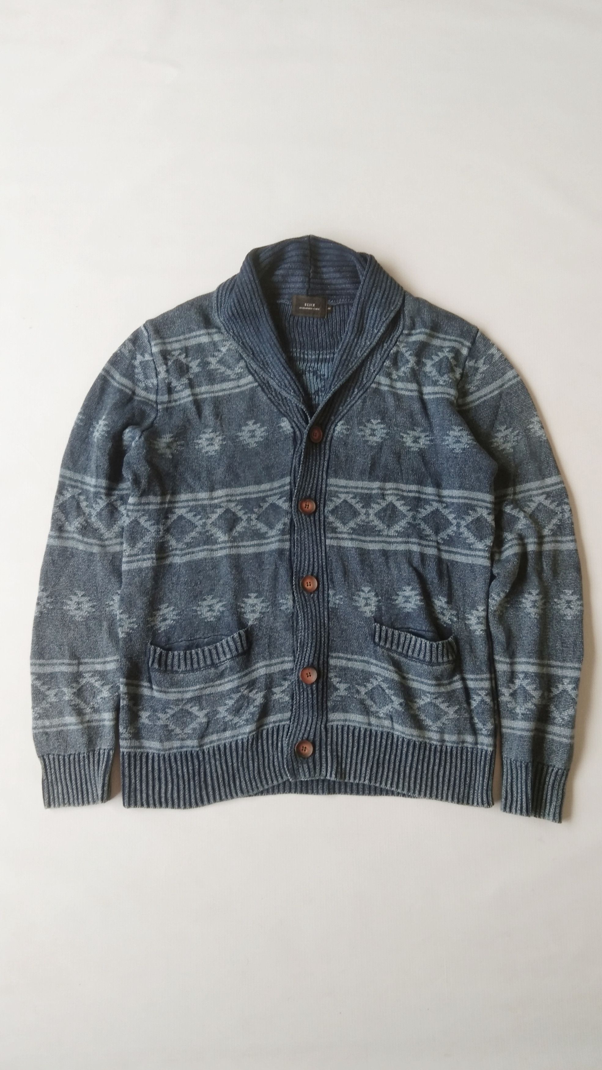 Slick shawcollar cardigan sweater