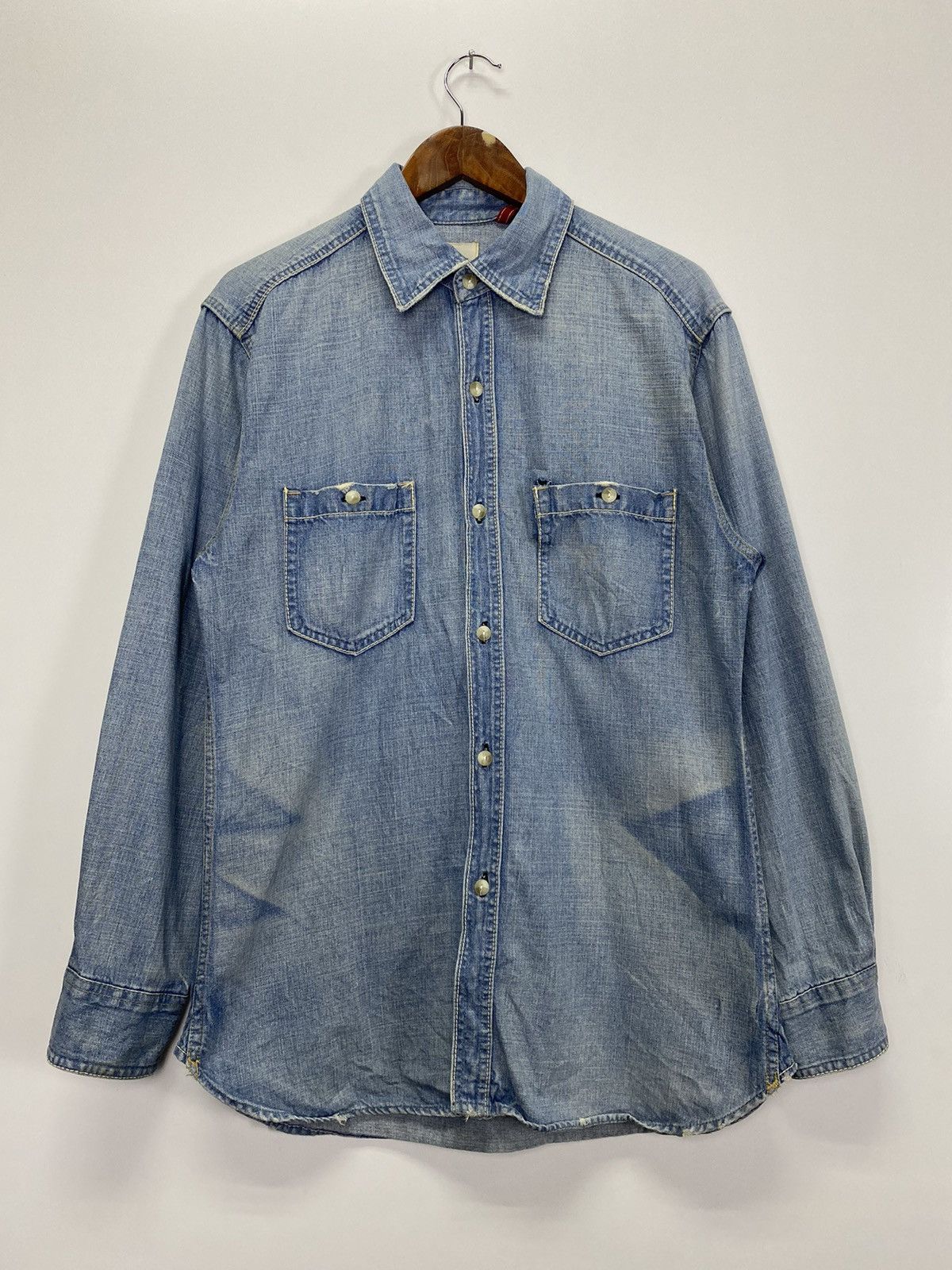 Levi's × Vintage Vintge Levis redloop button up Size US L / EU 52-54 / 3 - 2 Thumbnail