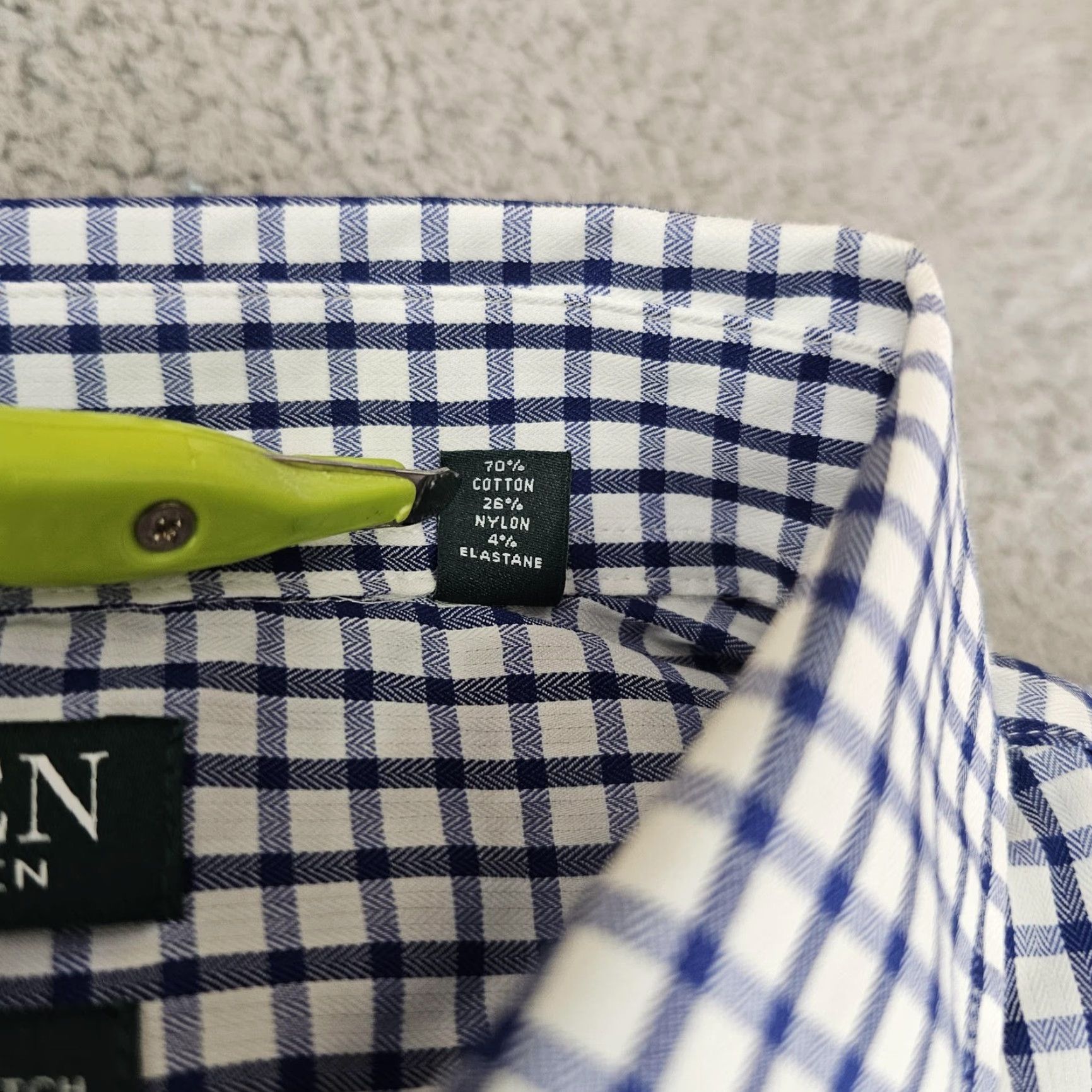 Ralph Lauren Lauren Ralph Lauren Shirt Mens Large Navy White Check Regular Fit Stretch New Size US L / EU 52-54 / 3 - 7 Thumbnail