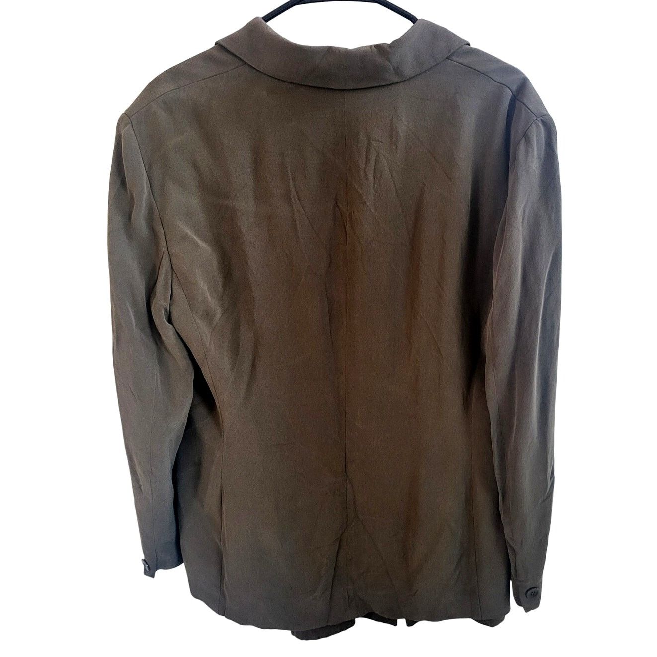 Jones New York Jones New York Army Green Silk Blazer & Skirt Set - Size 16 Size 38" / US 16 / IT 52 - 2 Thumbnail