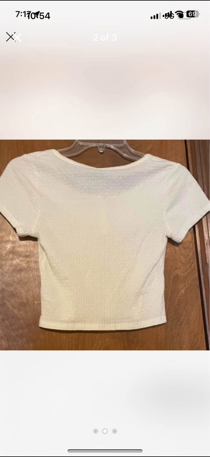 Other White Brandy Melville dupe ribbed crop top Size XS / US 0-2 / IT 36-38 - 2 Thumbnail