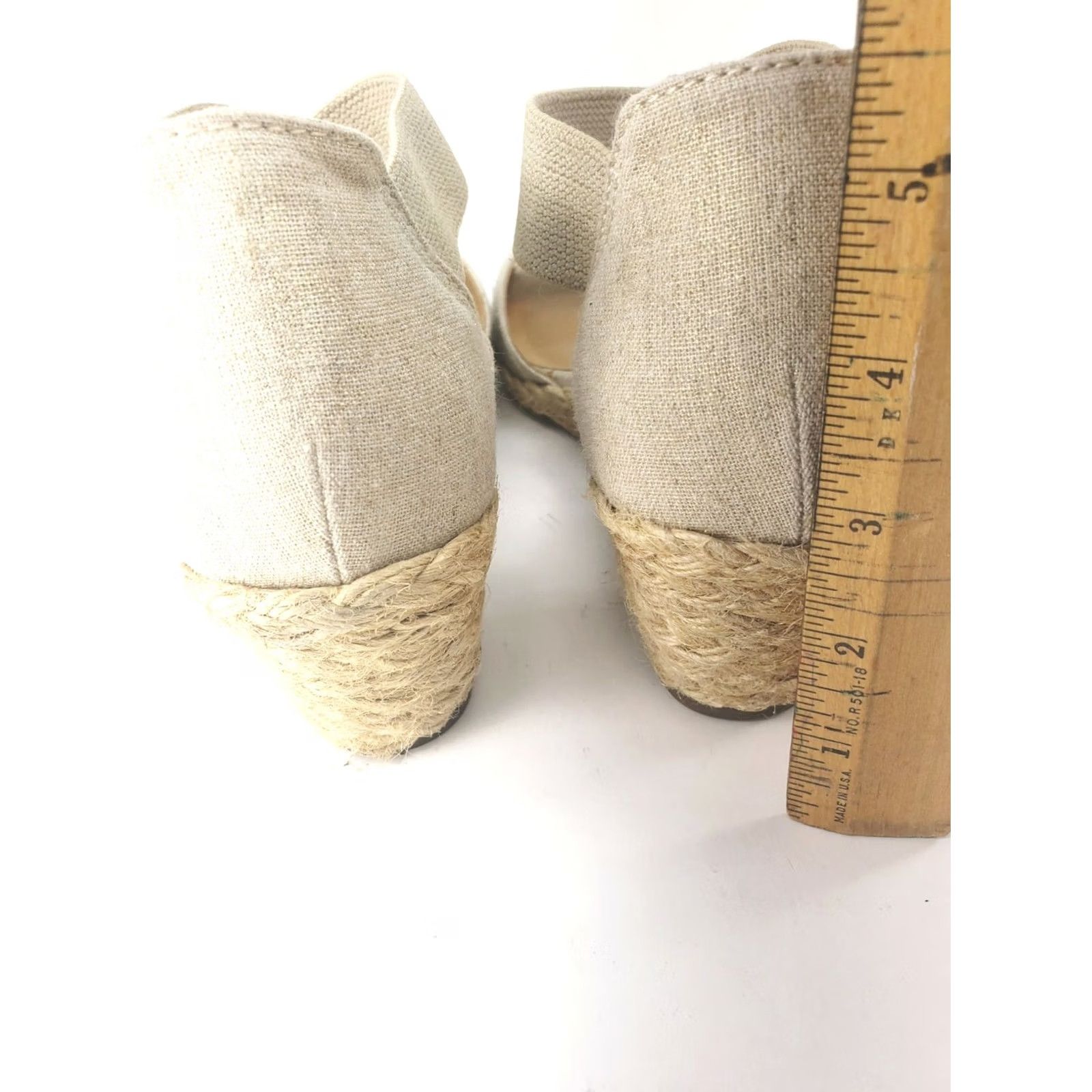 Vintage VINTAGE? No — White Mountain Hudlin Sandal Womens 9.5M Beige Wedge Espadrille Casual Formal Wedding Slide On Rubber Outsole Comfort Shoes Size US 10 / IT 40 - 6 Thumbnail