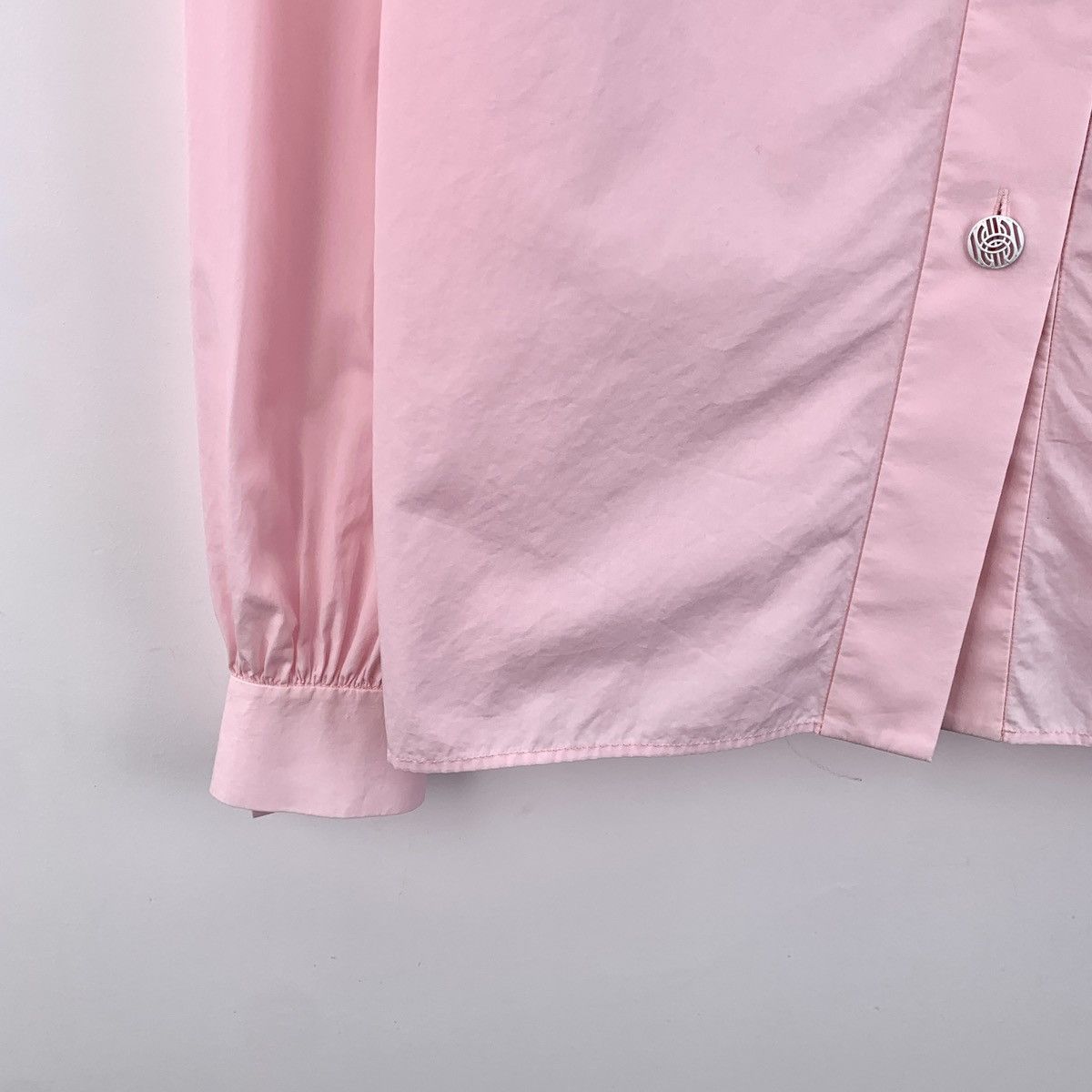 Chanel Chanel Pink Pleated Design Cotton Shirt Size S / US 4 / IT 40 - 4 Thumbnail