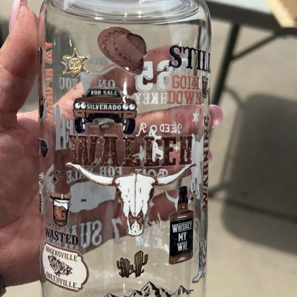 The Unbranded Brand 7 Summers tumbler with uvdtf stickers and lid #tumblers Size ONE SIZE - 3 Thumbnail