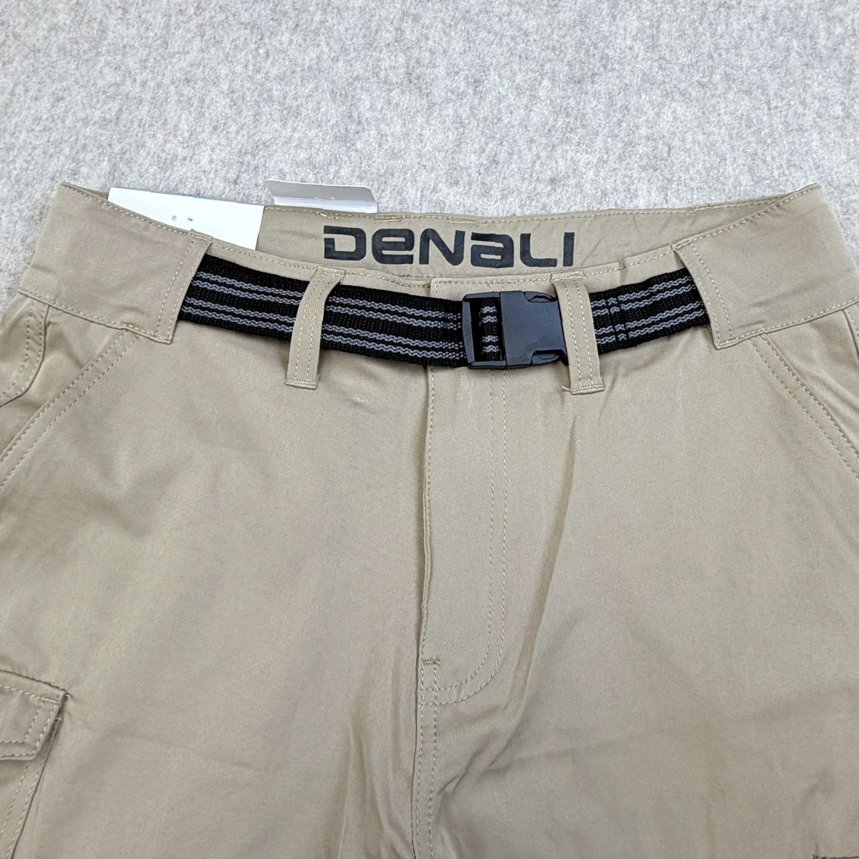 Vintage Denali Cargo Shorts Mens 32 Khaki Stretch Belted Pockets Outdoor Hiking Size US 32 / EU 48 - 3 Thumbnail
