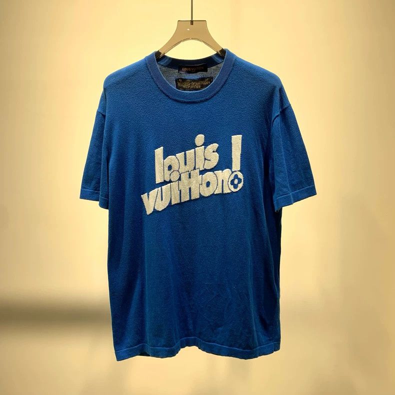 Louis Vuitton Louis Vuitton Blue knit short sleeves Size US L / EU 52-54 / 3 - 1 Thumbnail