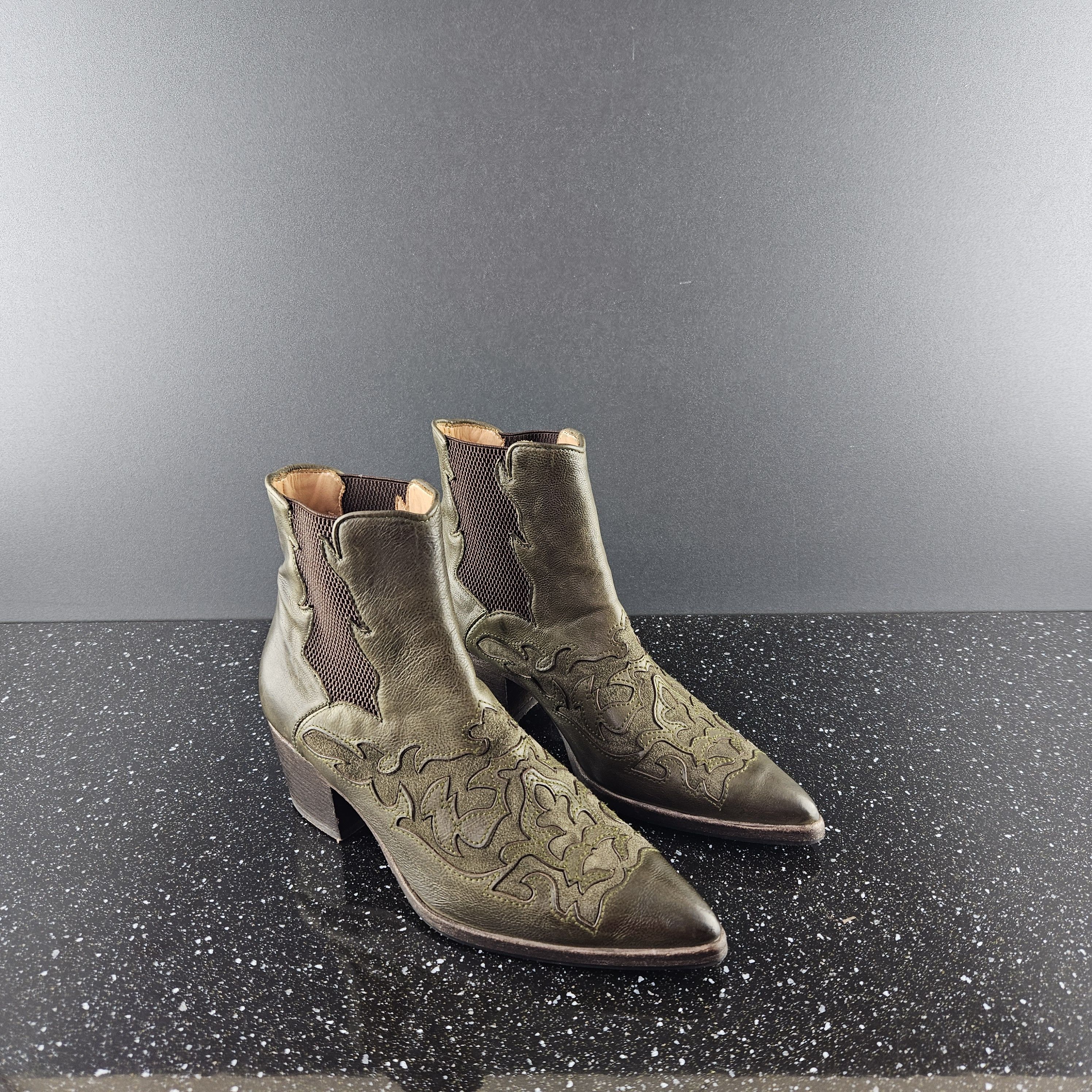 Alberto Fasciani Alberto Fasciani YARA 46036 Green Boots Sz 37 Size US 7 / IT 37 - 5 Thumbnail