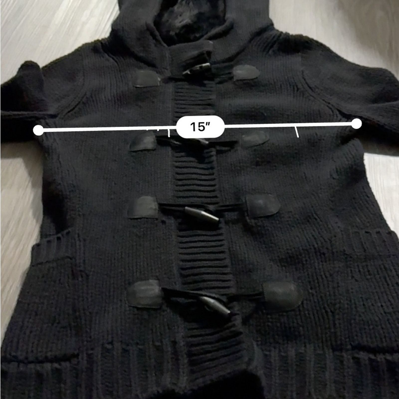 Theory Theory Wool Cashmere Rabbit Fur Black Knit Toggle Sweater Size XS / US 0-2 / IT 36-38 - 9 Thumbnail