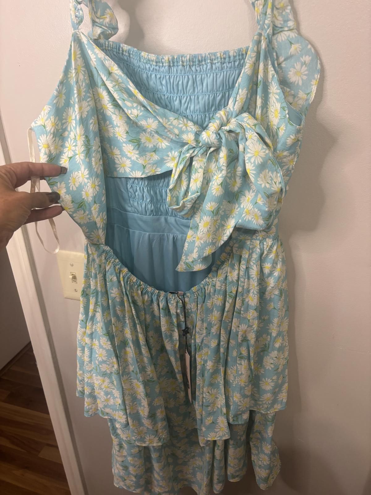 Designer BCBG Generation Retro Floral Ruffle Dress - Size L Size L / US 10 / IT 46 - 2 Thumbnail